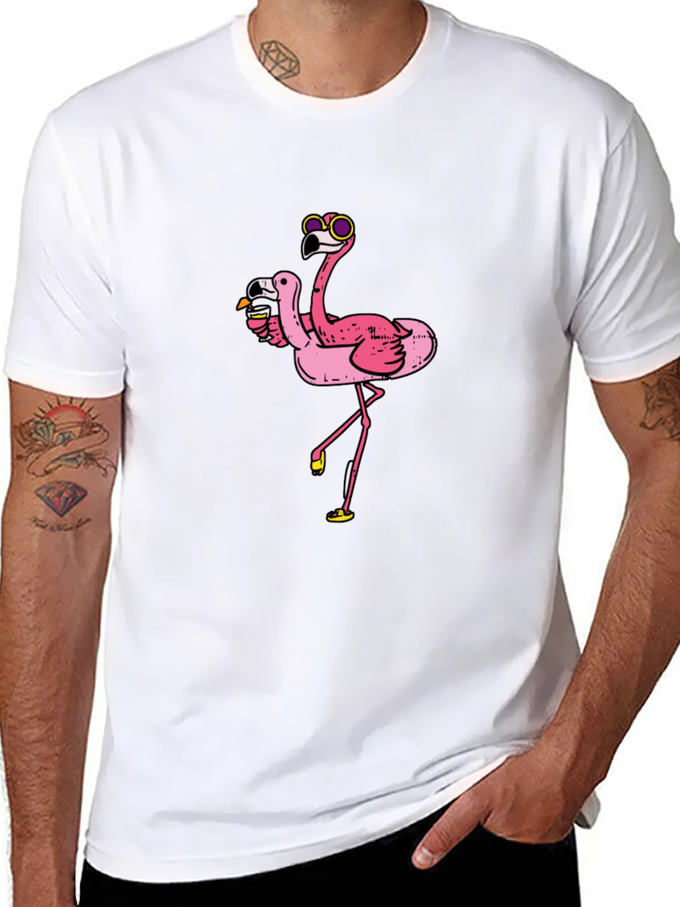 Funky Flamingo Tee - Party Animal Vibe!