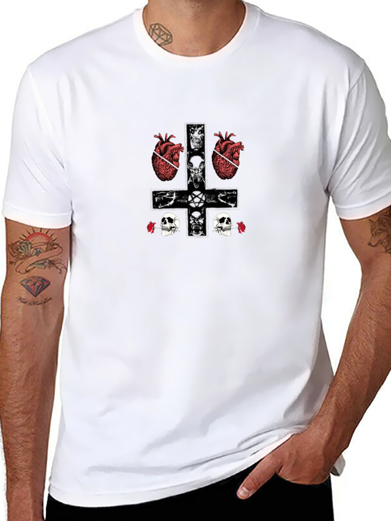 Gothic Anatomy Cross Graphic Tee