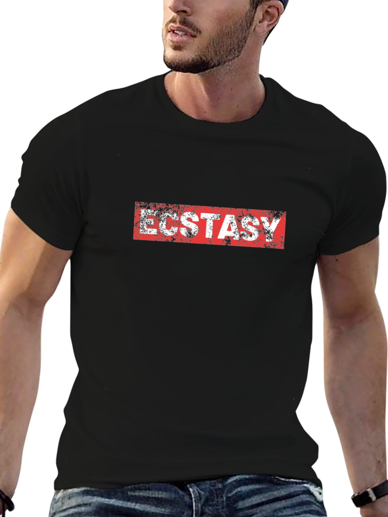 Ecstasy Graphic Print Crew Neck T-Shirt
