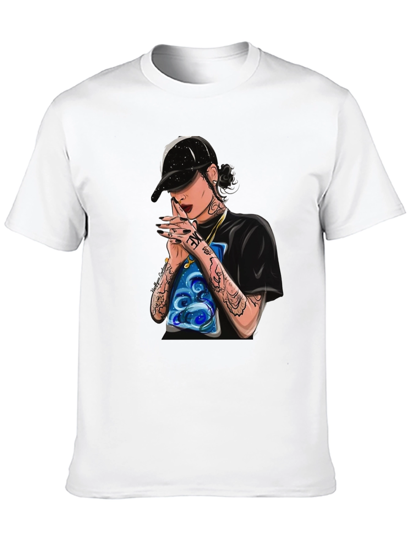 Stylish Black T-Shirt with Kehlani Graphic