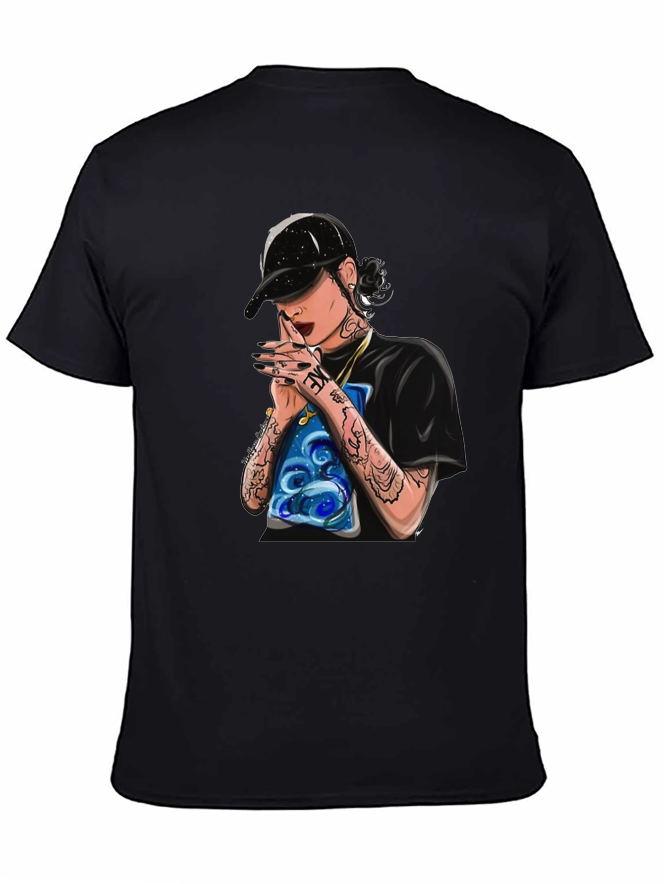 Stylish Black T-Shirt with Kehlani Graphic