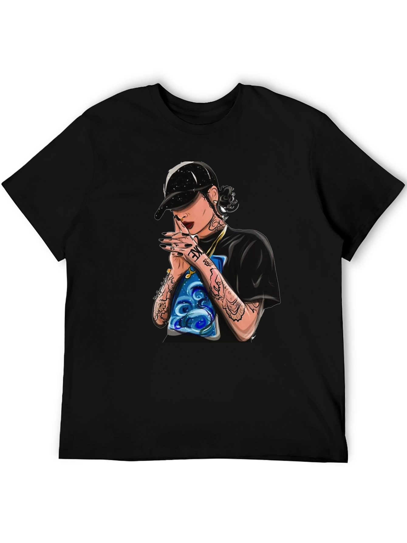 Stylish Black T-Shirt with Kehlani Graphic