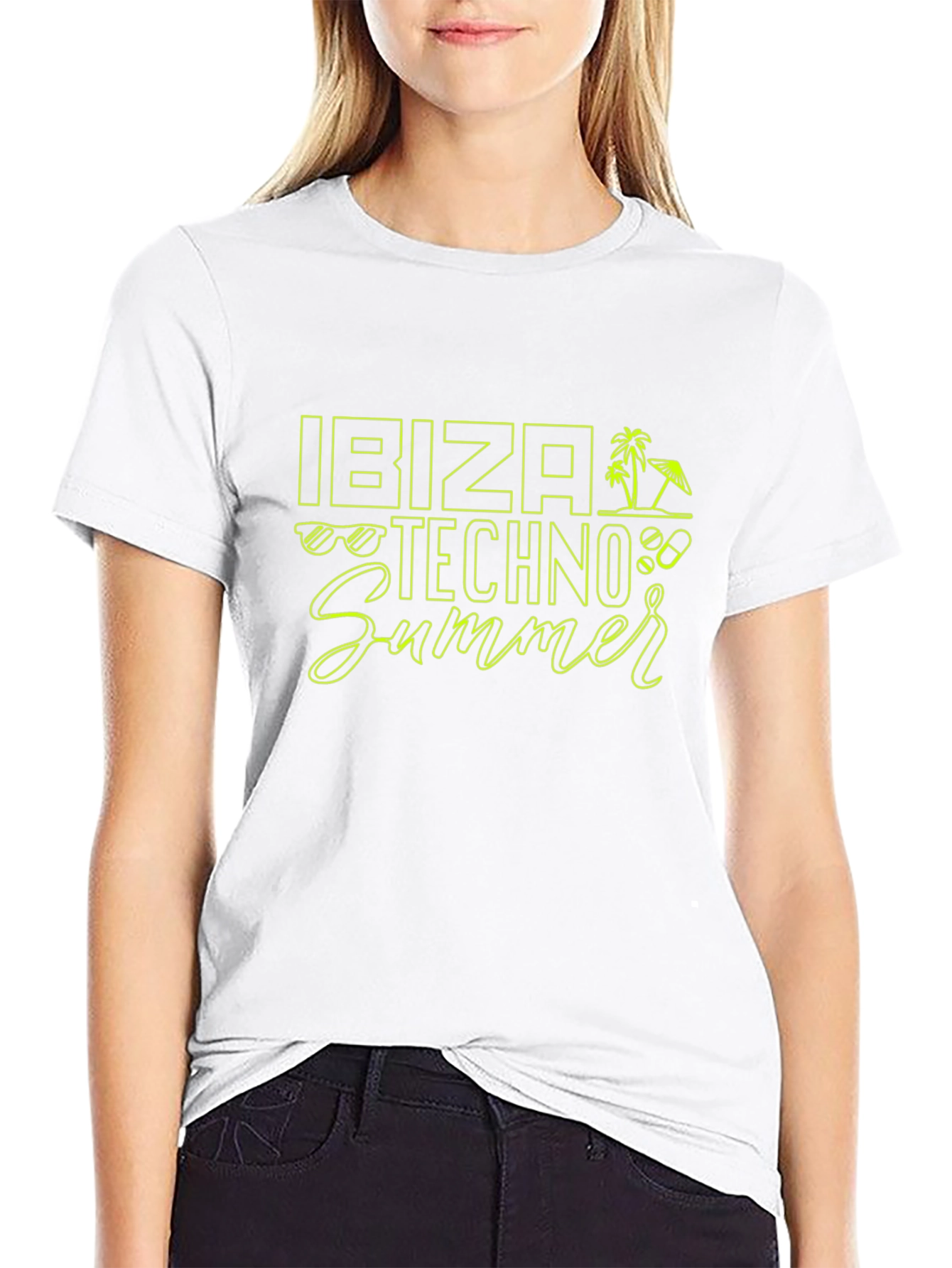 Ibiza Techno Summer Black T-Shirt