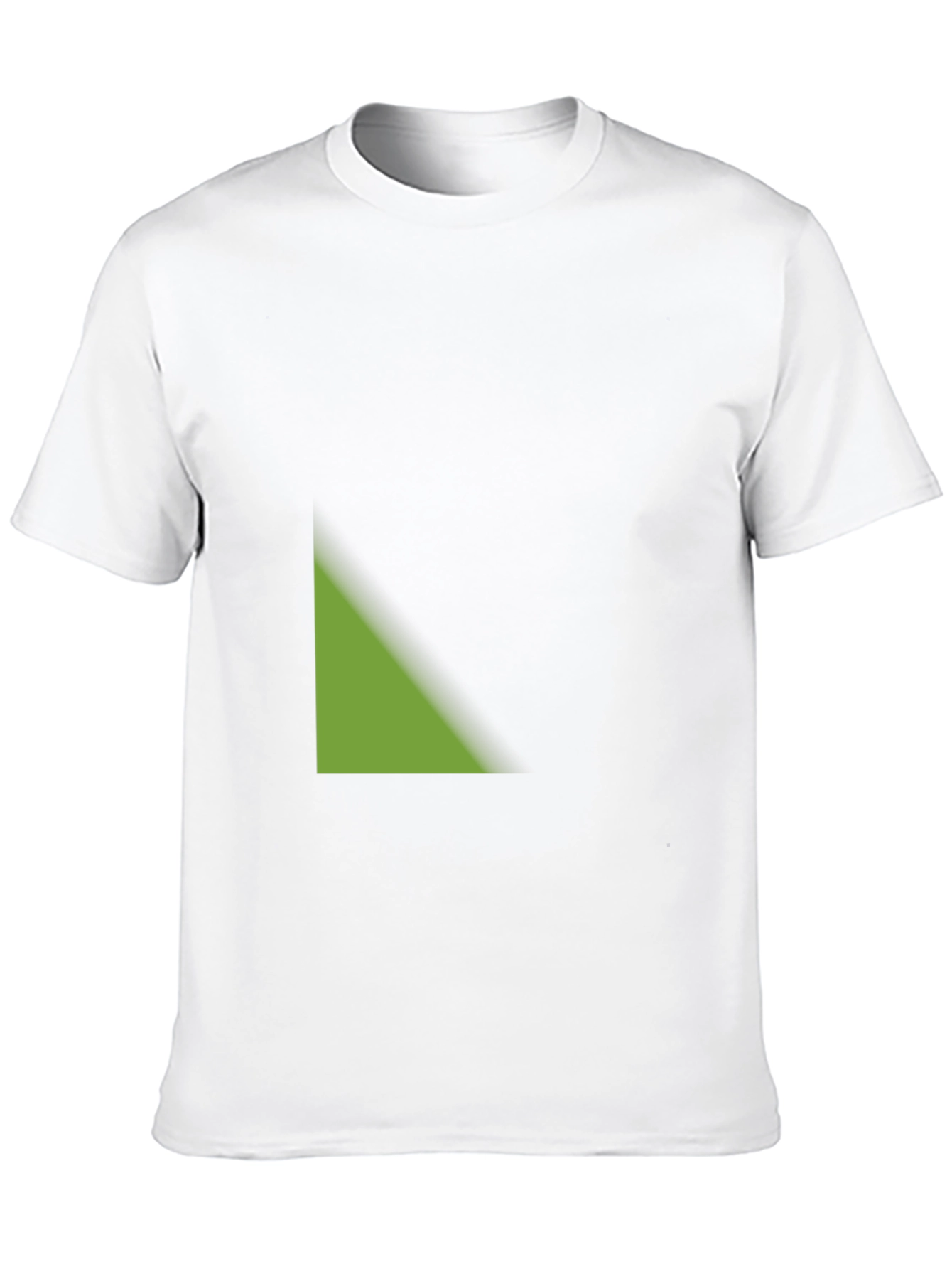 Modern Black Tee with Geometric Green Detail