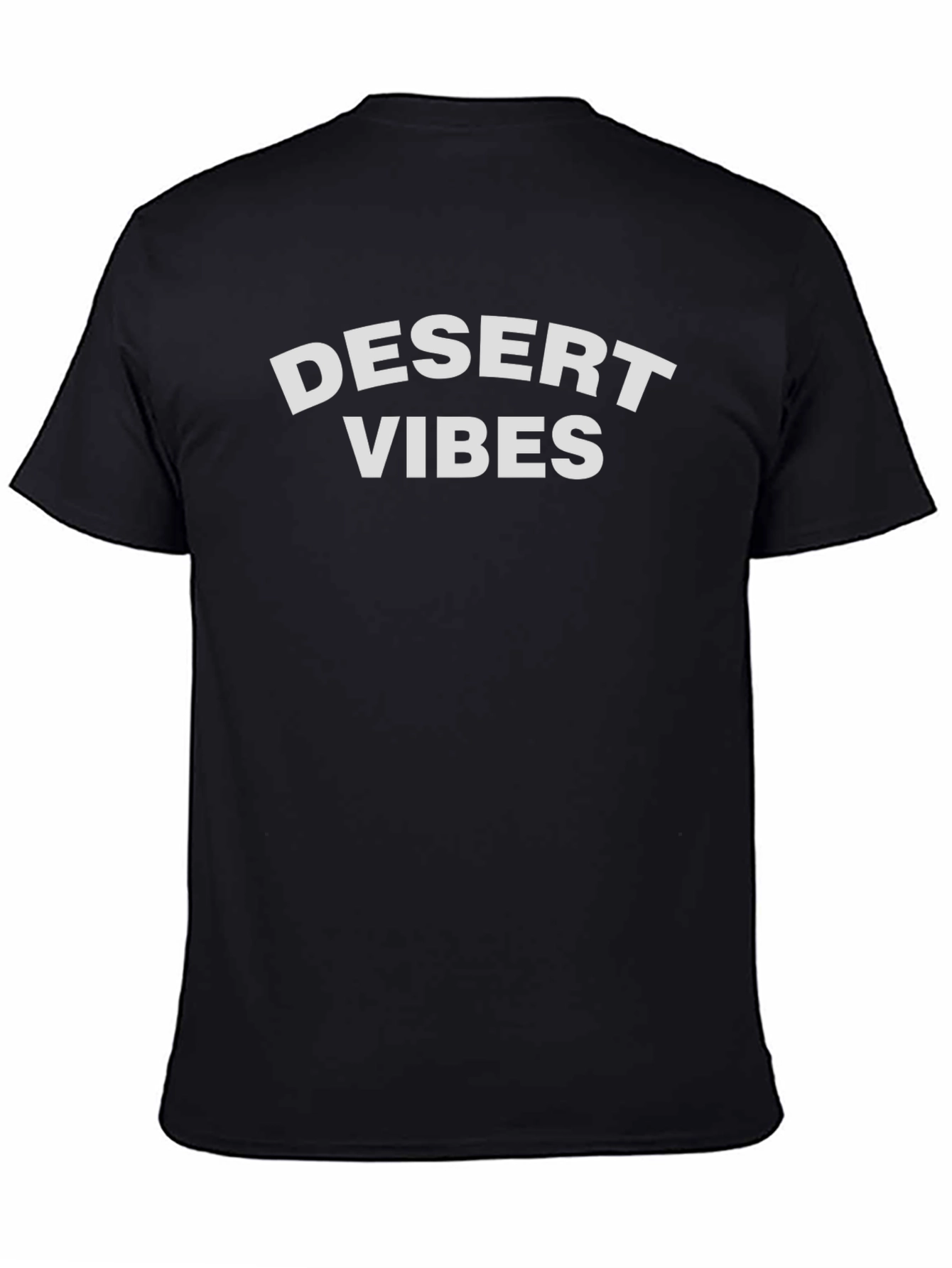 Desert Vibes Graphic Tee - Black Cotton T-Shirt