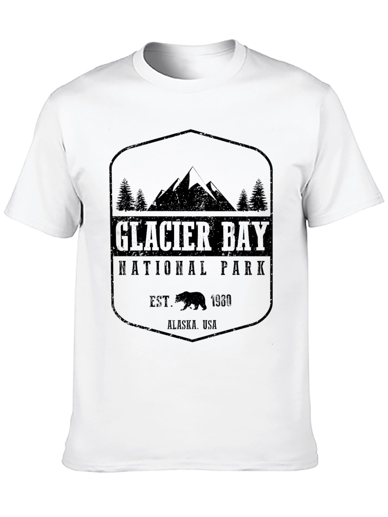 Glacier Bay National Park T-Shirt - Black Tee