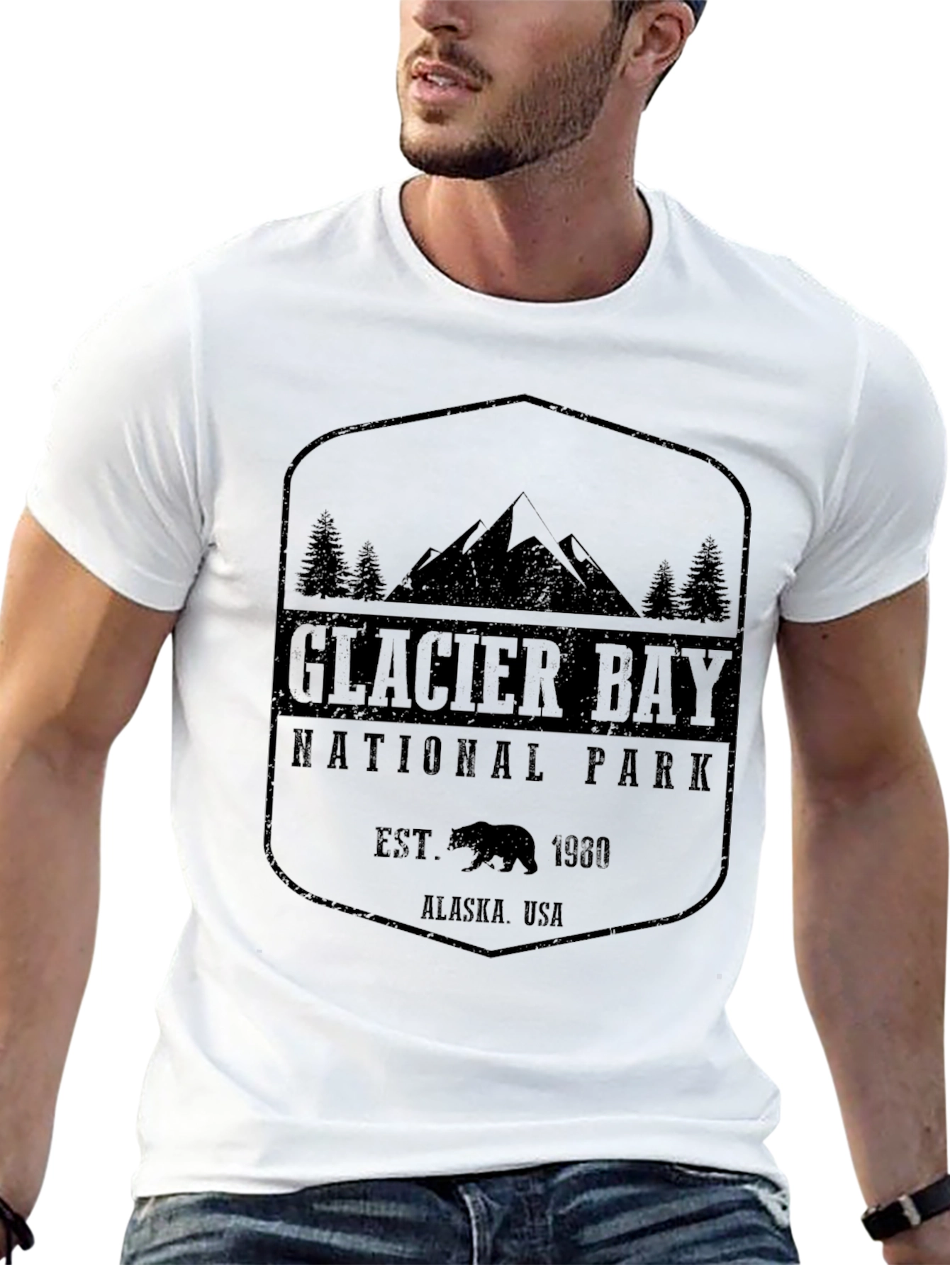 Glacier Bay National Park T-Shirt - Black Tee