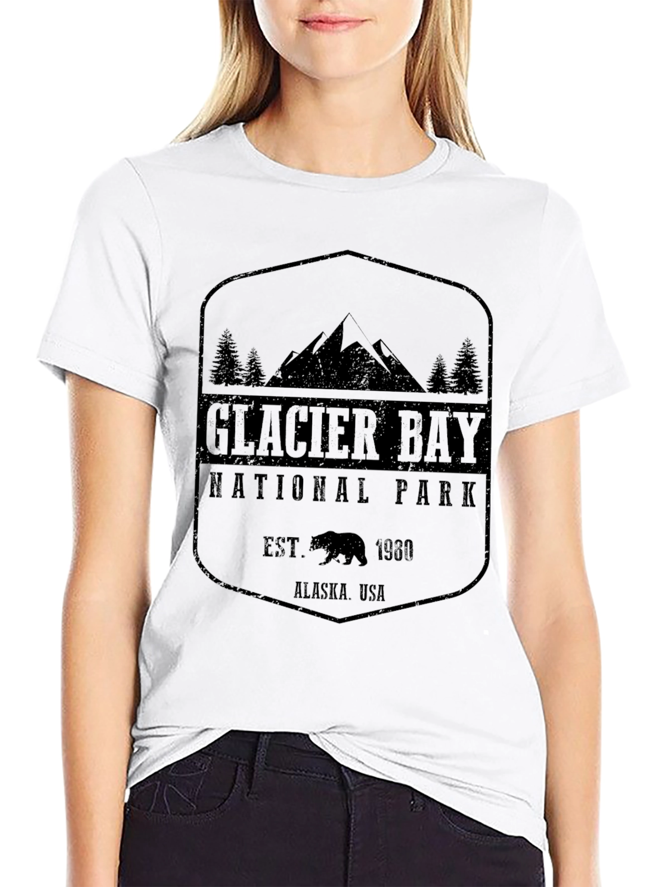 Glacier Bay National Park T-Shirt - Black Tee