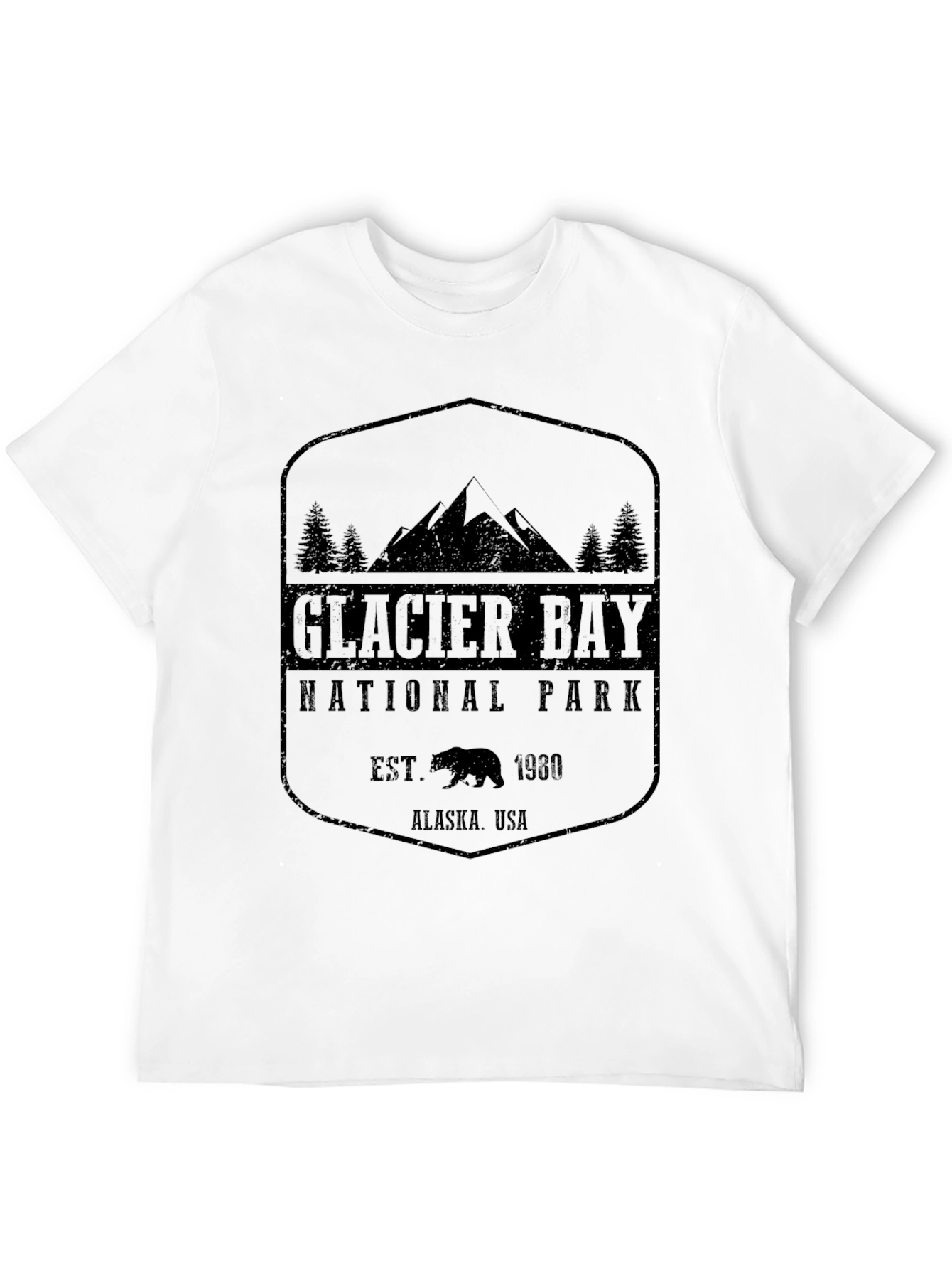 Glacier Bay National Park T-Shirt - Black Tee