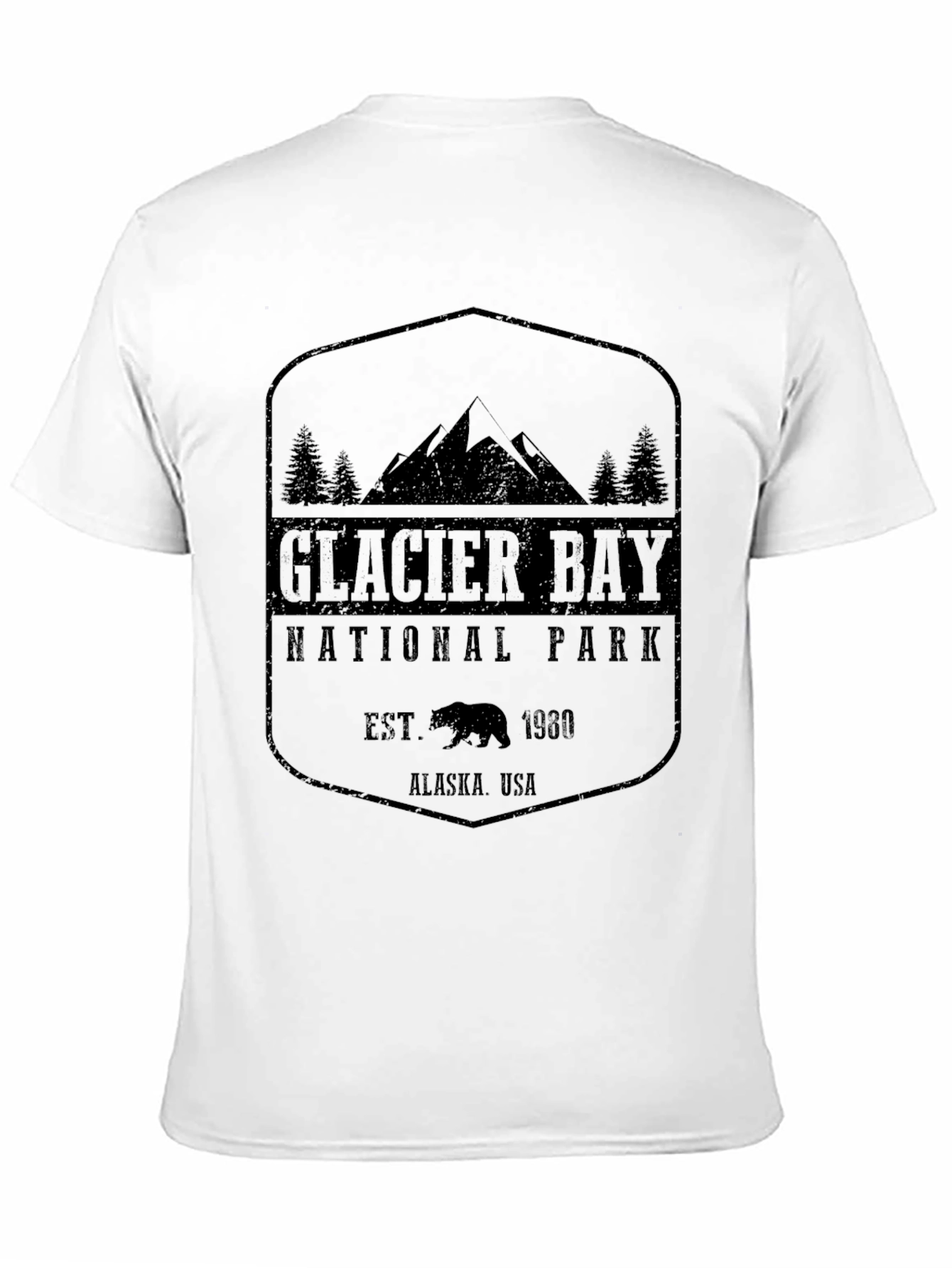 Glacier Bay National Park T-Shirt - Black Tee