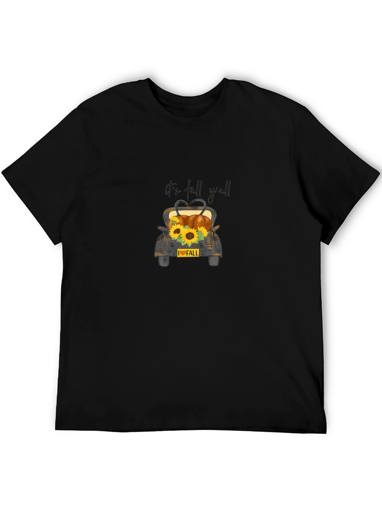 I Love Fall Black T-Shirt