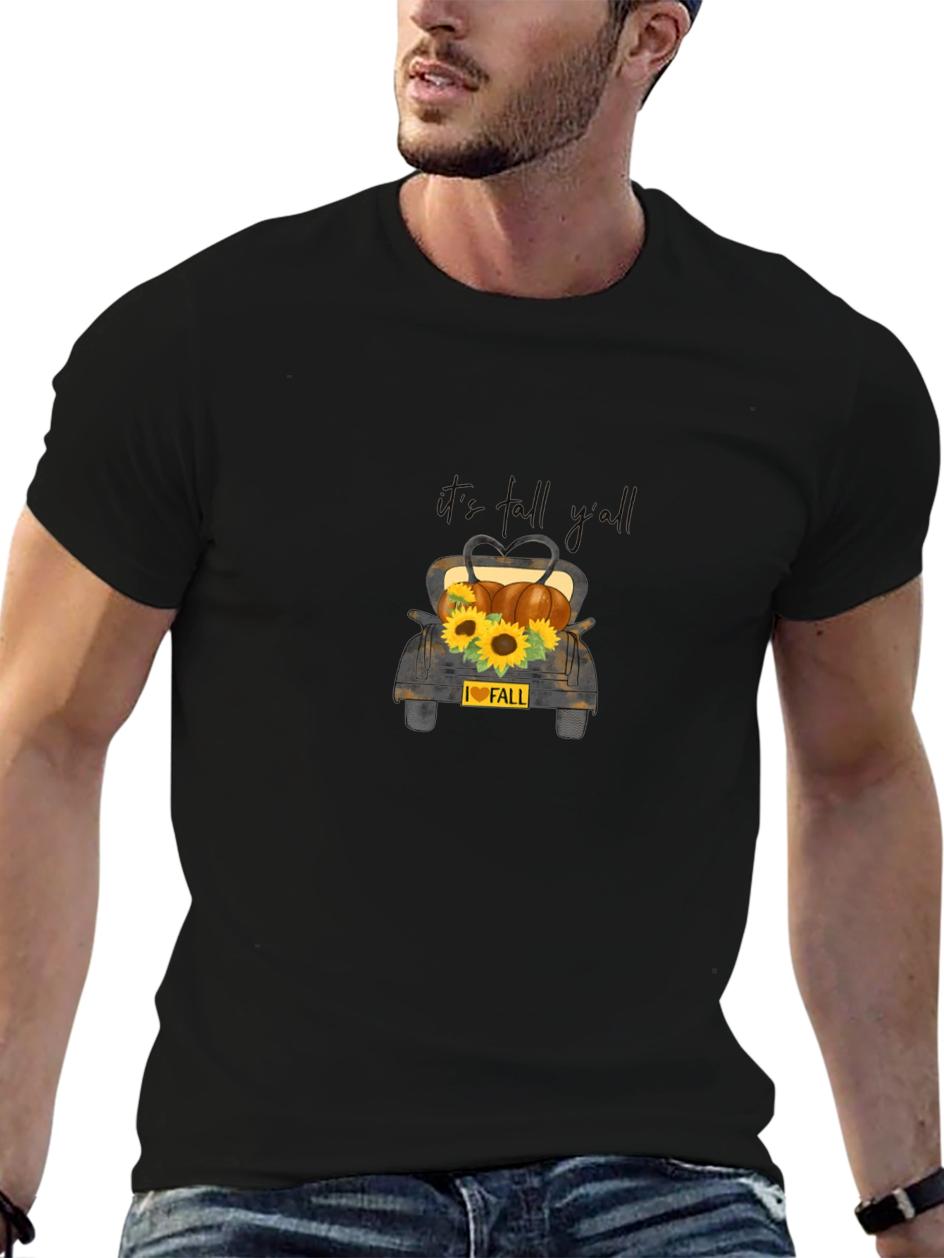 I Love Fall Black T-Shirt
