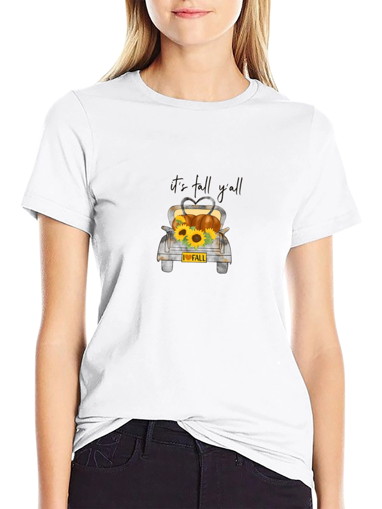 I Love Fall Black T-Shirt
