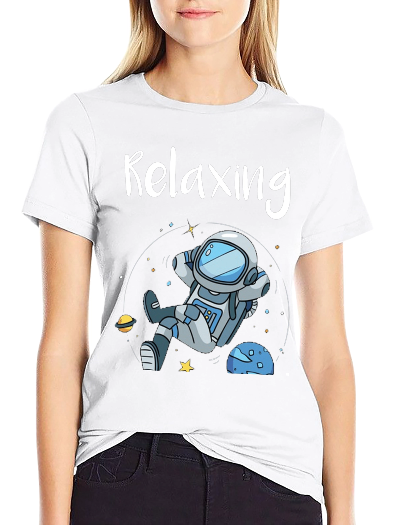 Relaxing Astronaut Graphic T-Shirt