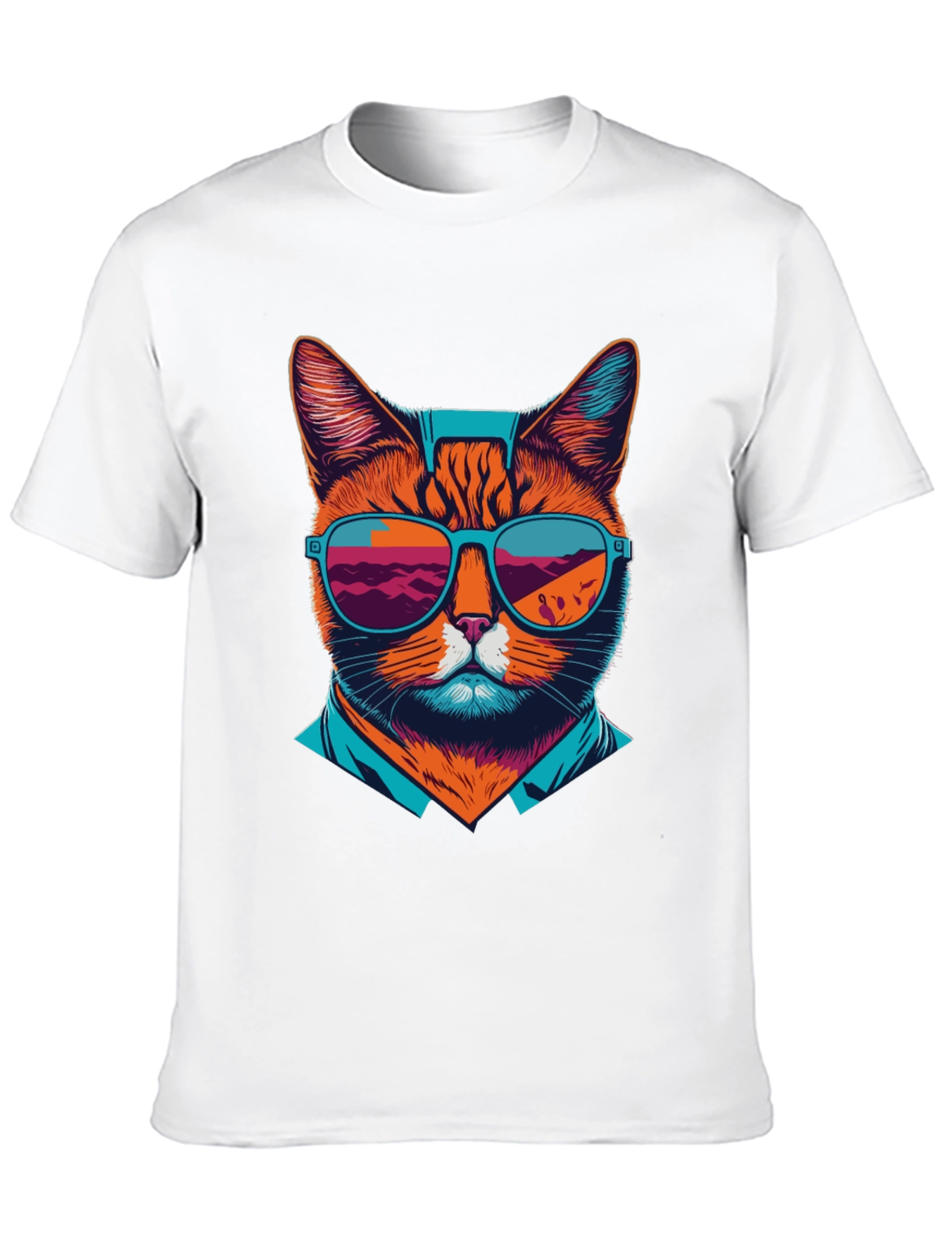 Cool Cat T-Shirt: Retro Shades Design