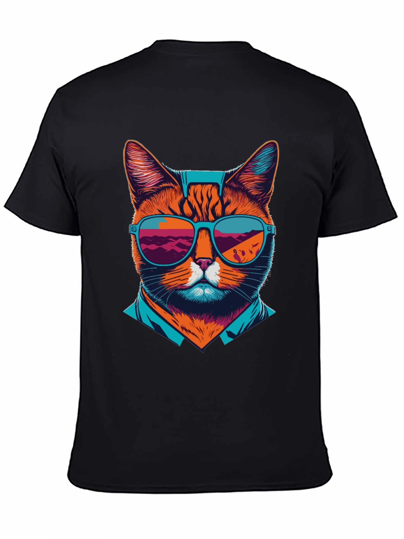 Cool Cat T-Shirt: Retro Shades Design