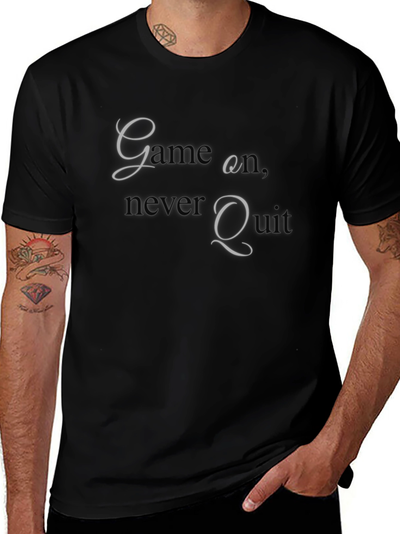 Game On Graphic T-Shirt - Never Quit Attitude