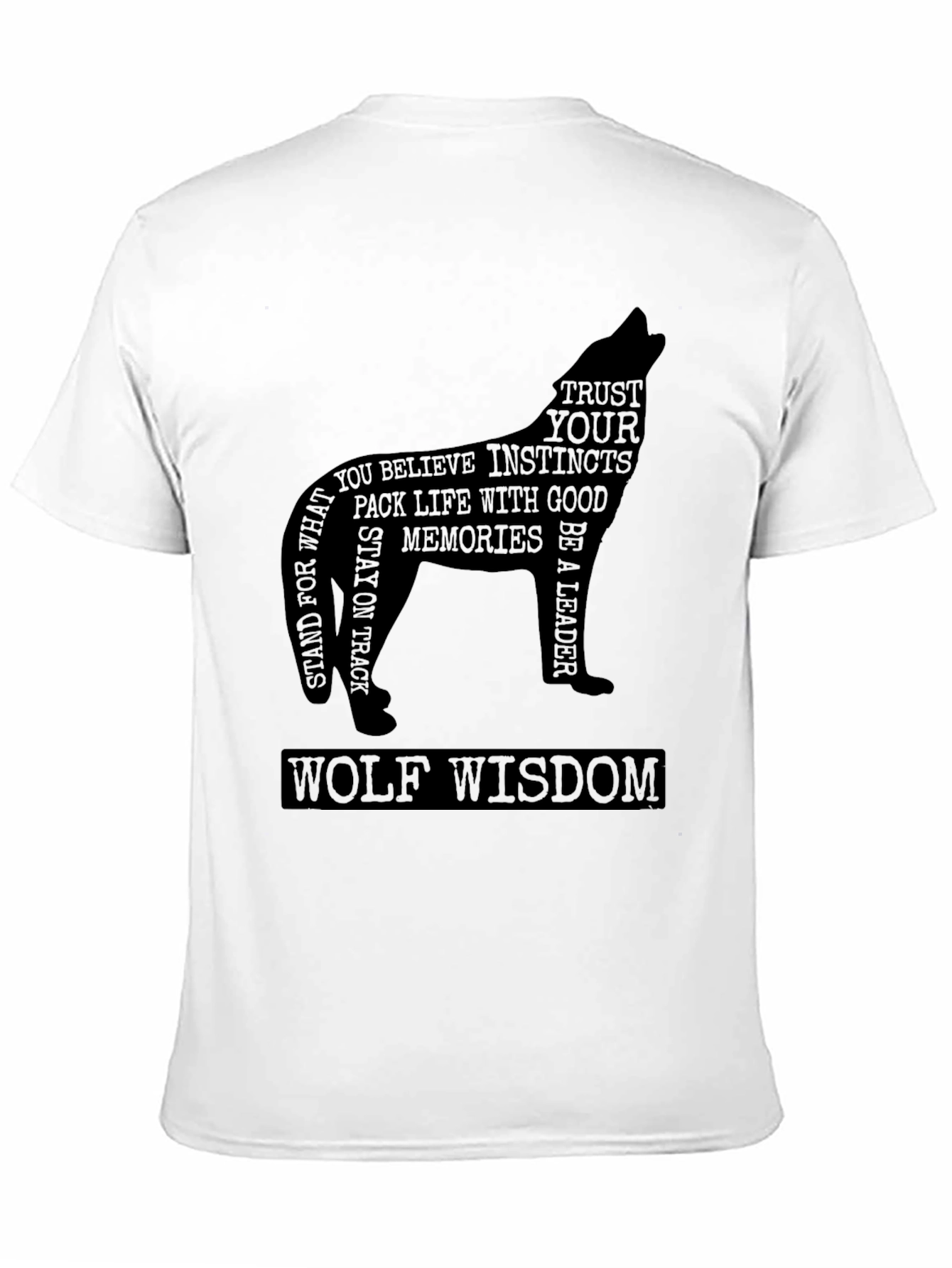 Wolf Wisdom Graphic Tee - Black