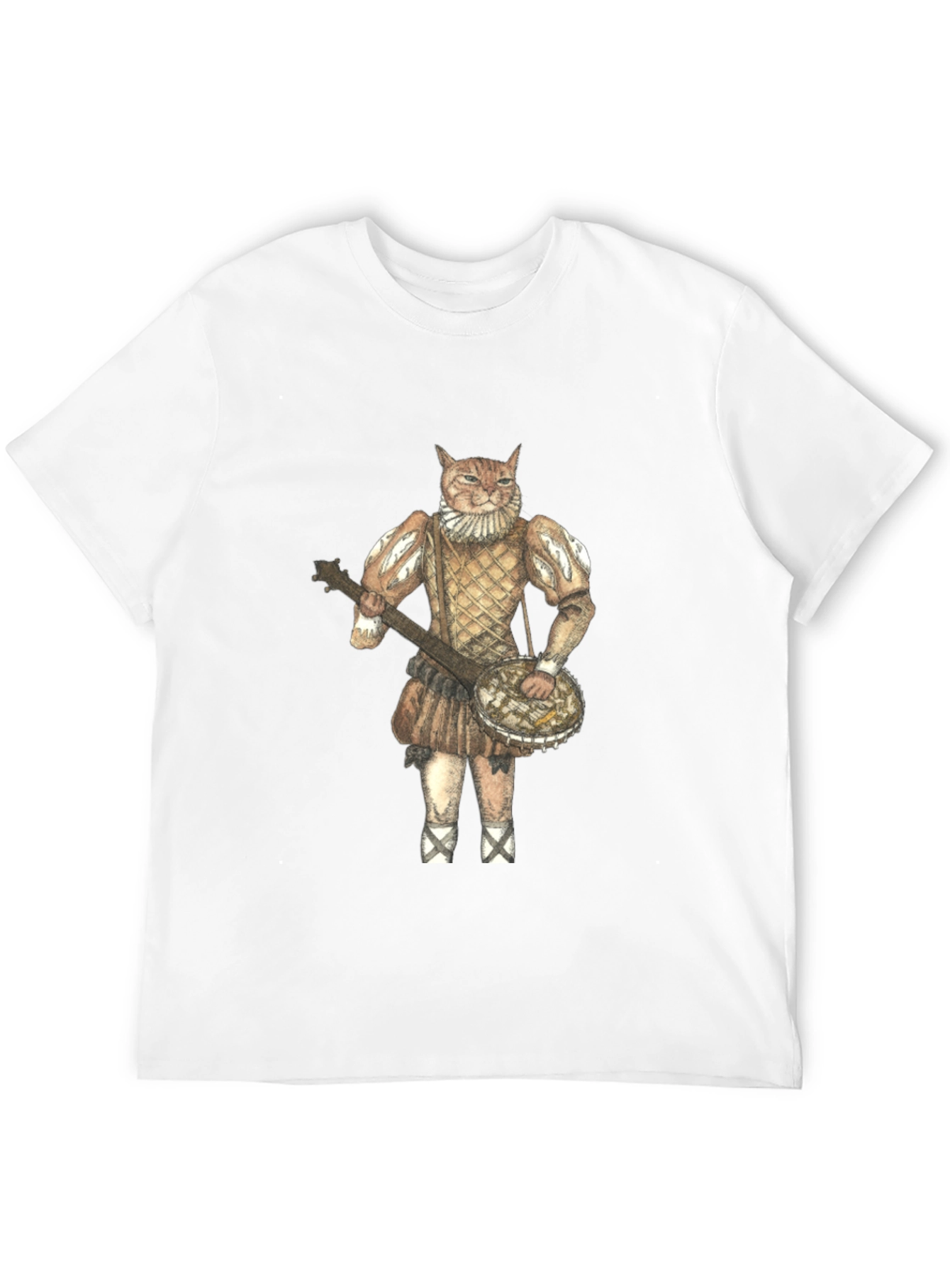 Quirky Cat Musician Graphic Tee
