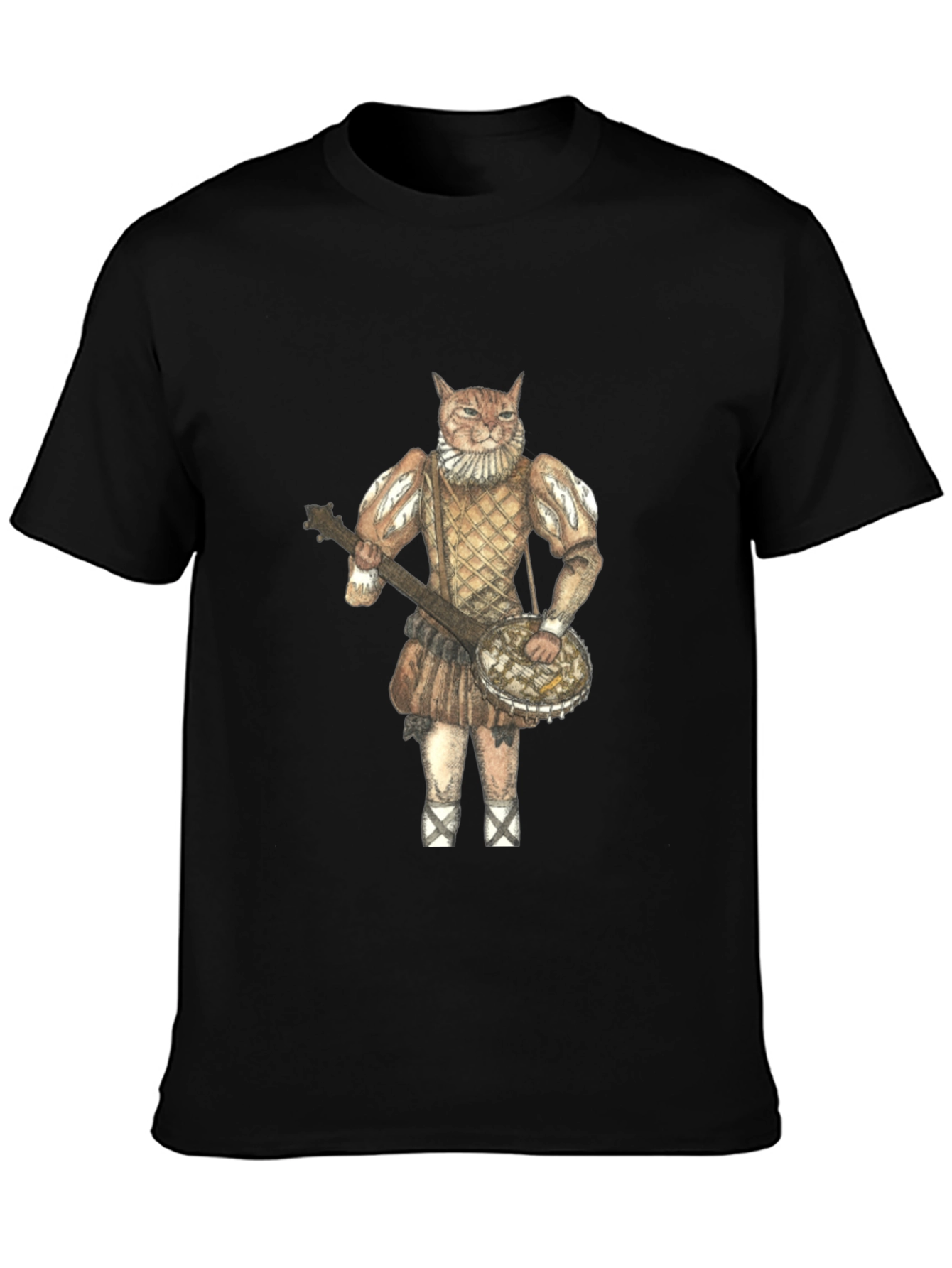 Quirky Cat Musician Graphic Tee