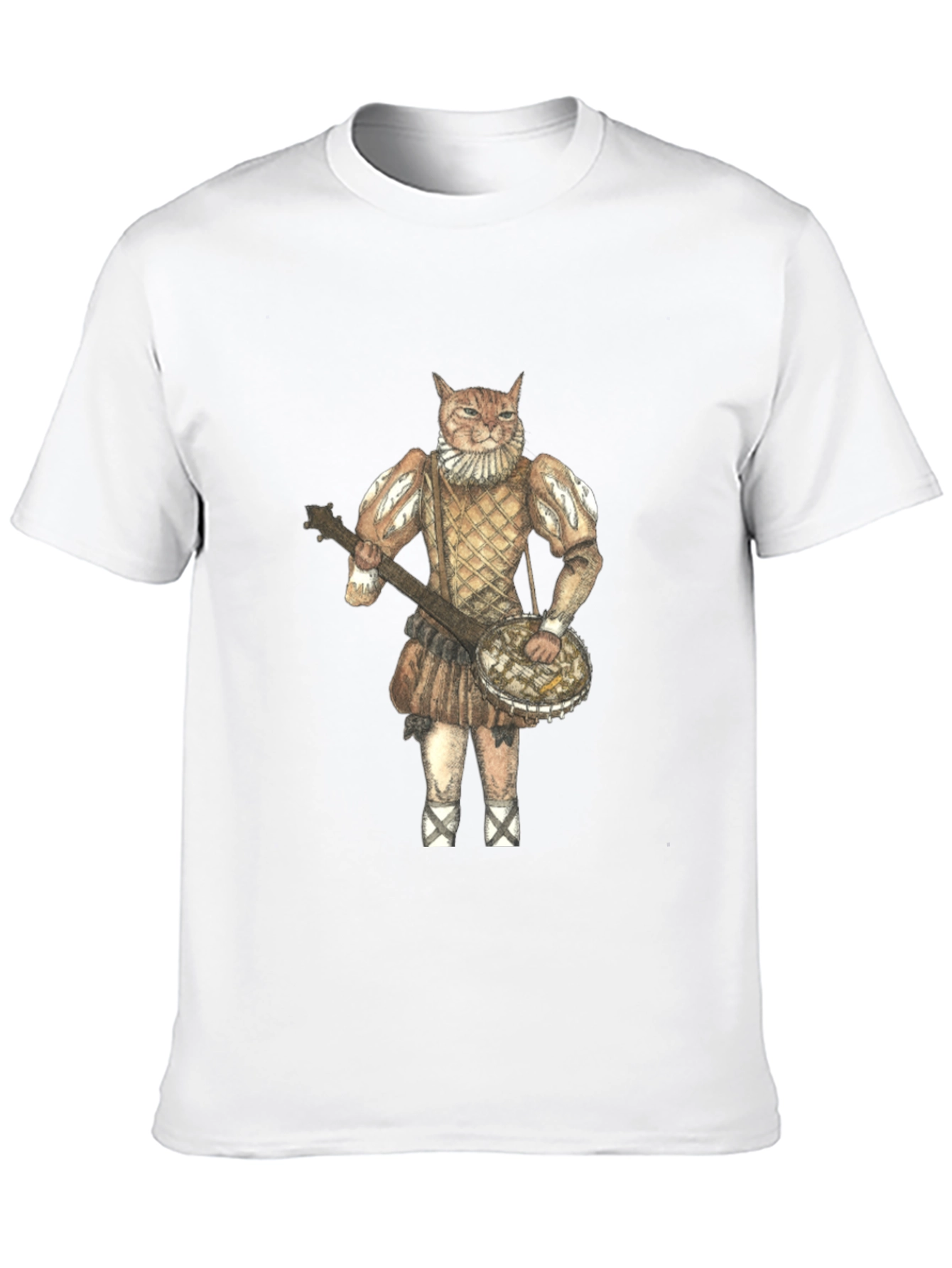 Quirky Cat Musician Graphic Tee