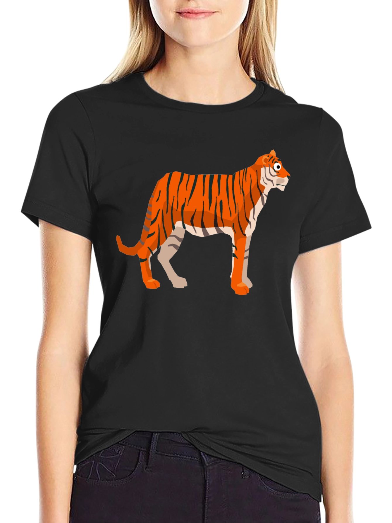 Tiger Graphic T-Shirt - Mens Black Tee