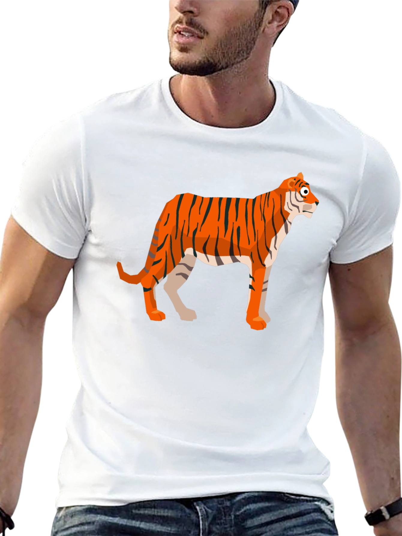 Tiger Graphic T-Shirt - Mens Black Tee