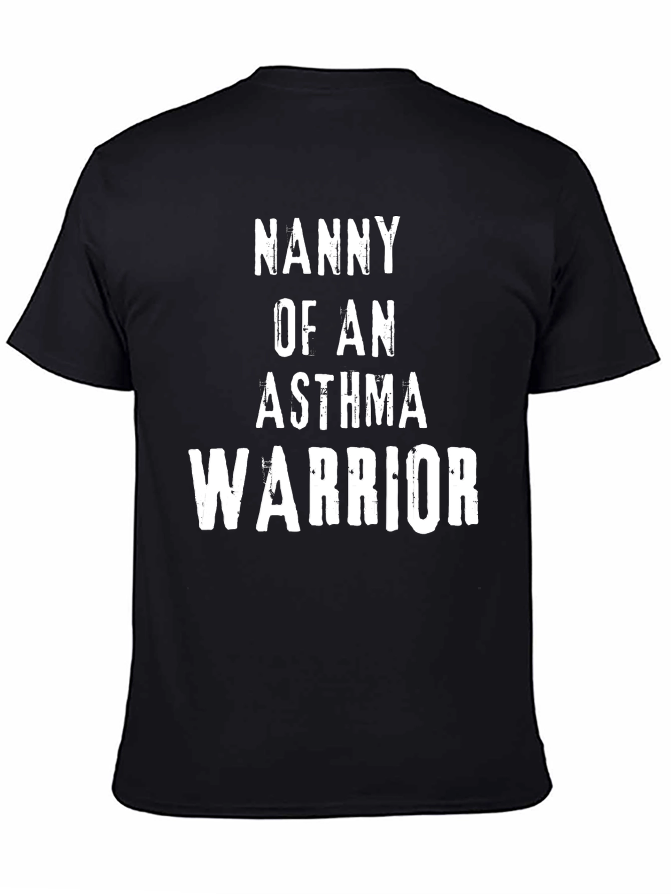 Nanny of an Asthma Warrior Black T-Shirt