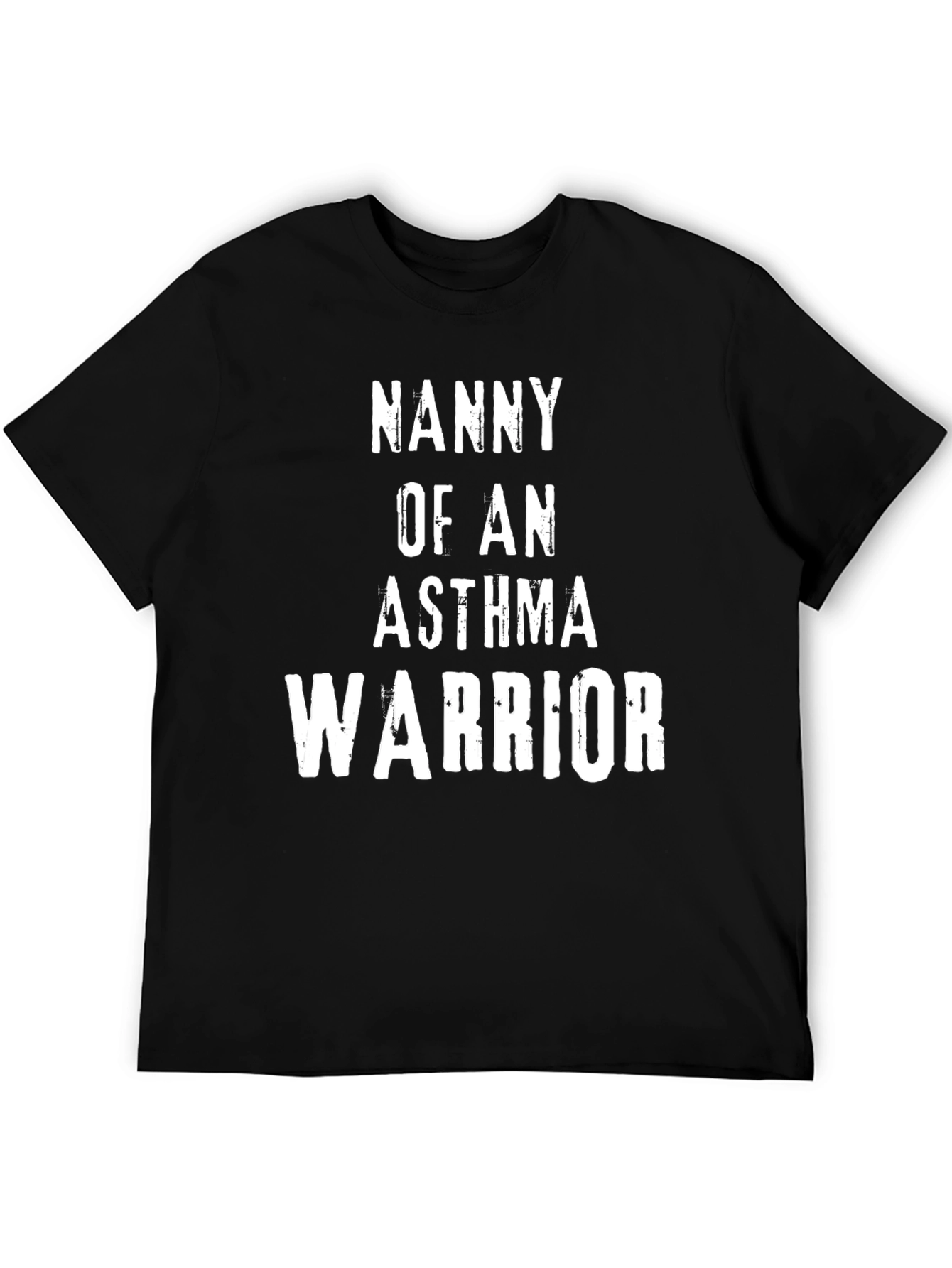 Nanny of an Asthma Warrior Black T-Shirt