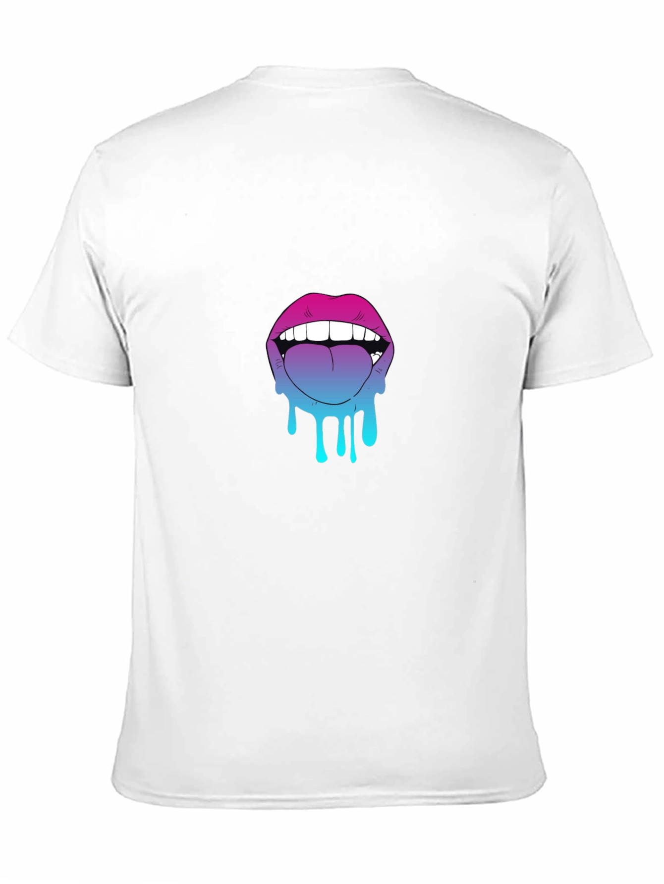 Dripping Lips Graphic Tee - Bold Black Cotton