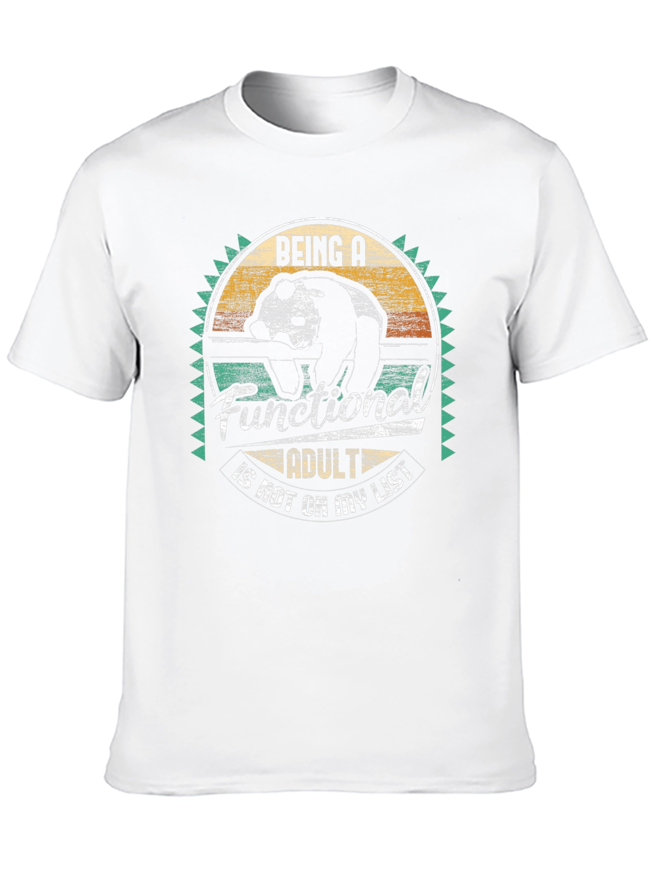 Funny Panda Adulting T-Shirt - Being A Functional Adult