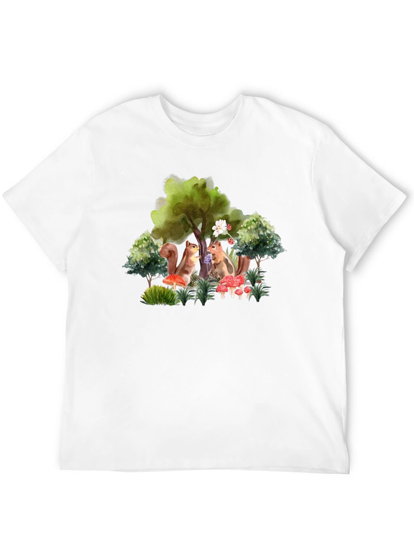 Whimsical Squirrel Graphic Tee - Nature Lovers T-Shirt