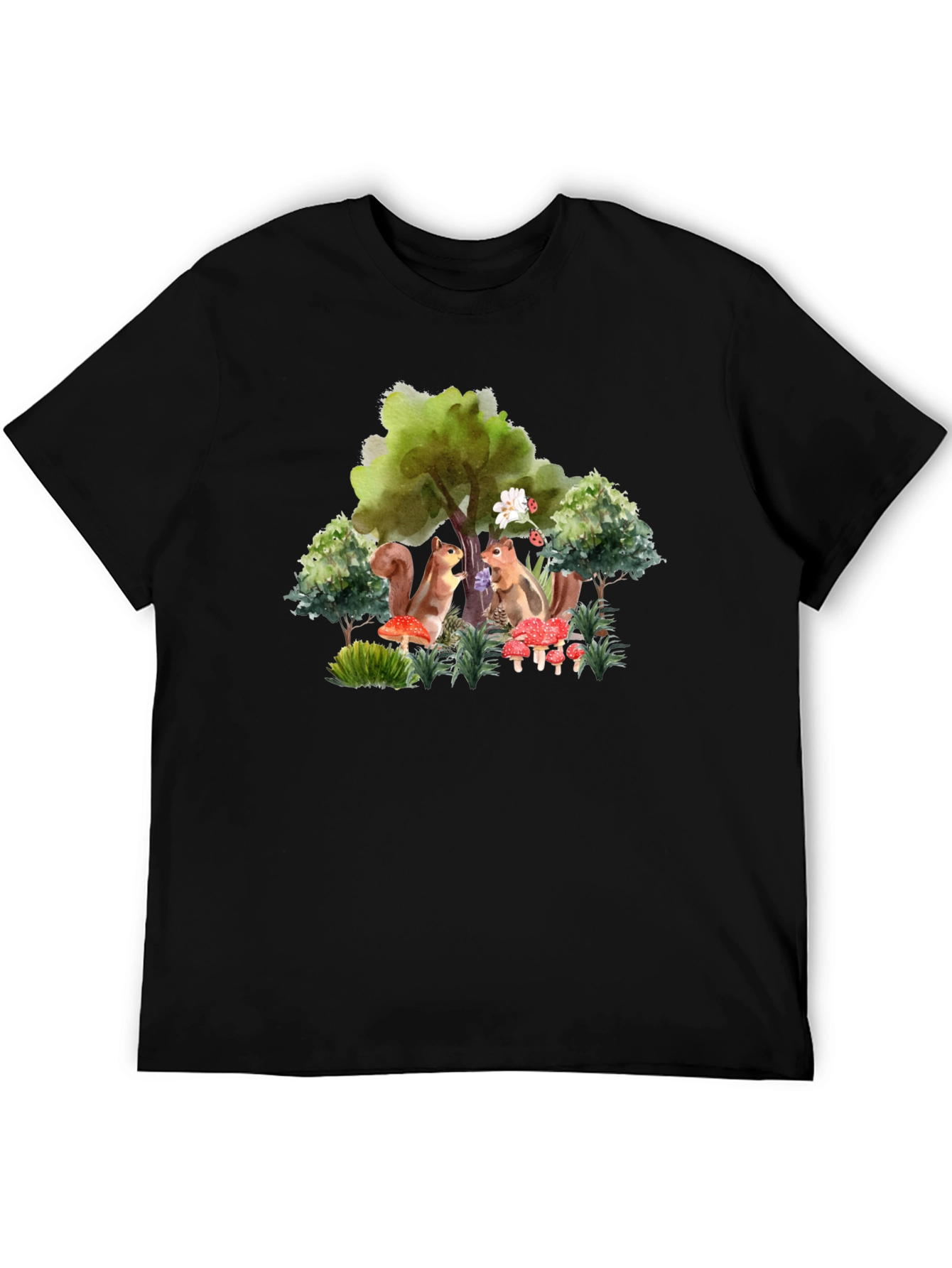 Whimsical Squirrel Graphic Tee - Nature Lovers T-Shirt