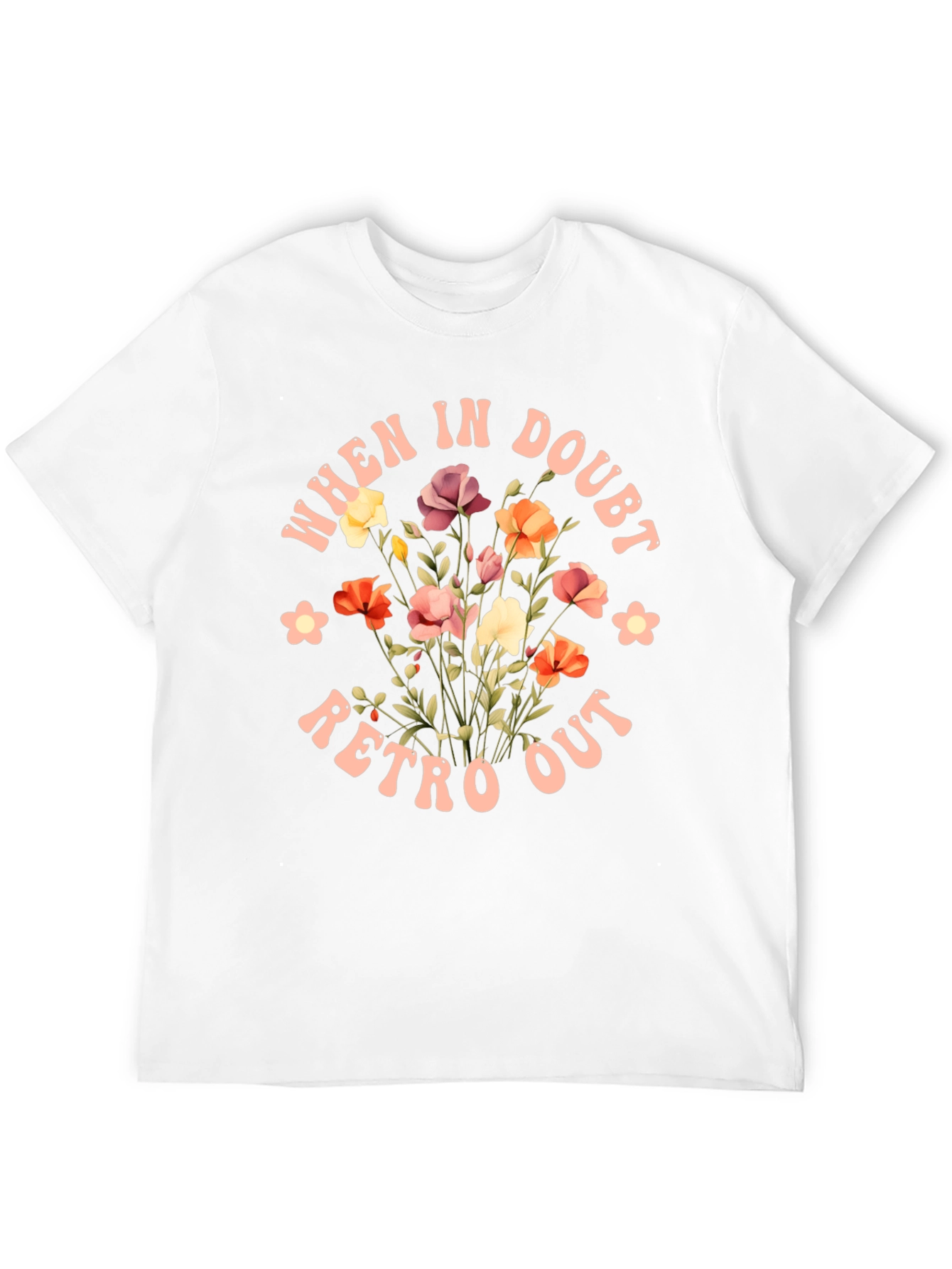 Retro Flower Graphic T-Shirt