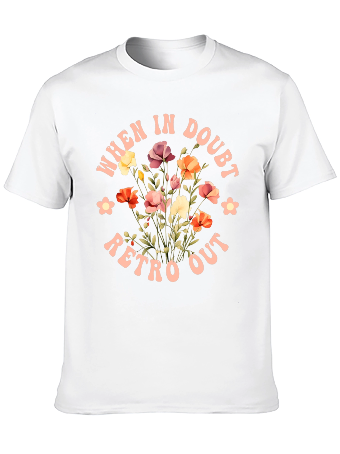 Retro Flower Graphic T-Shirt