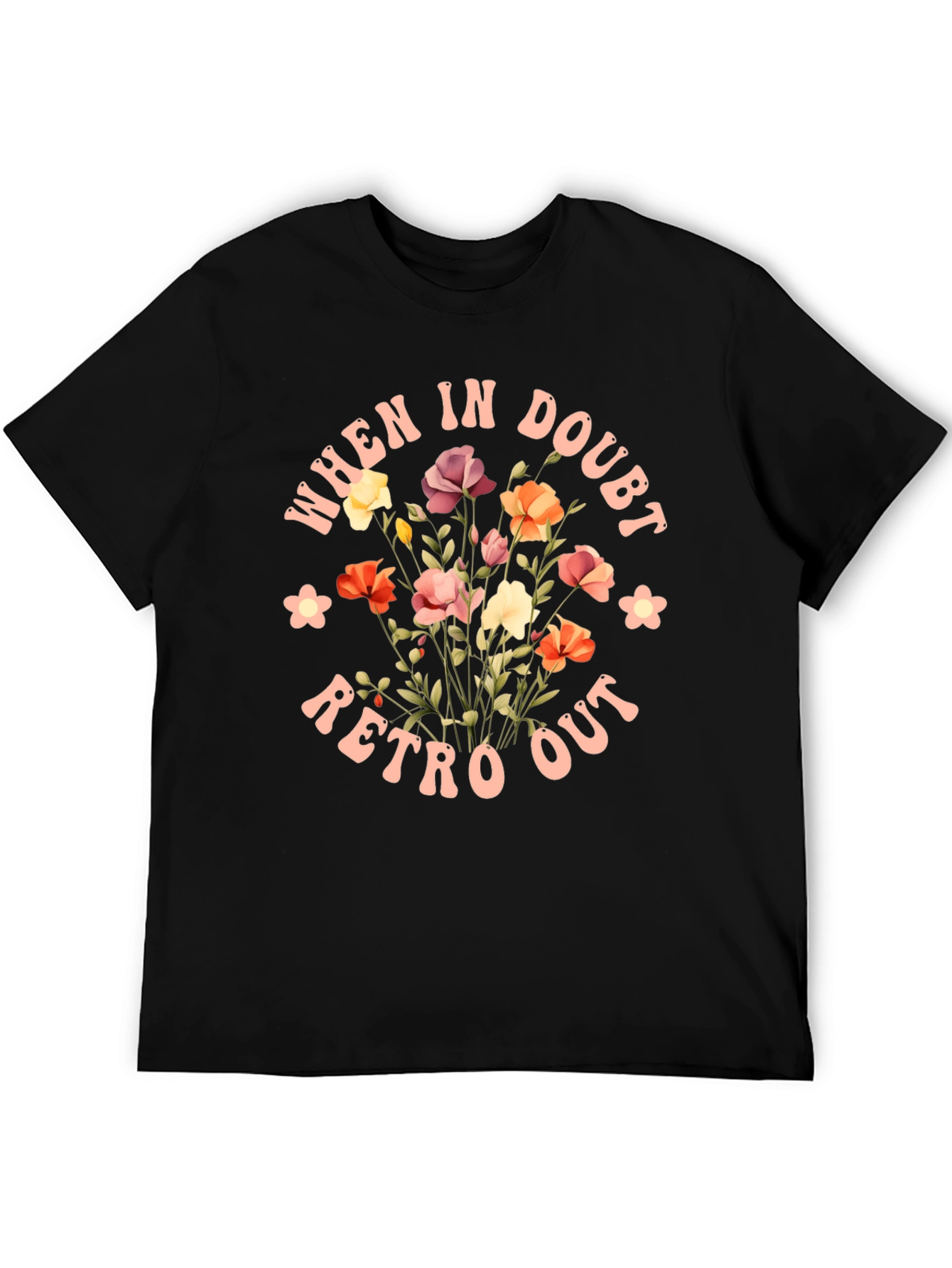 Retro Flower Graphic T-Shirt