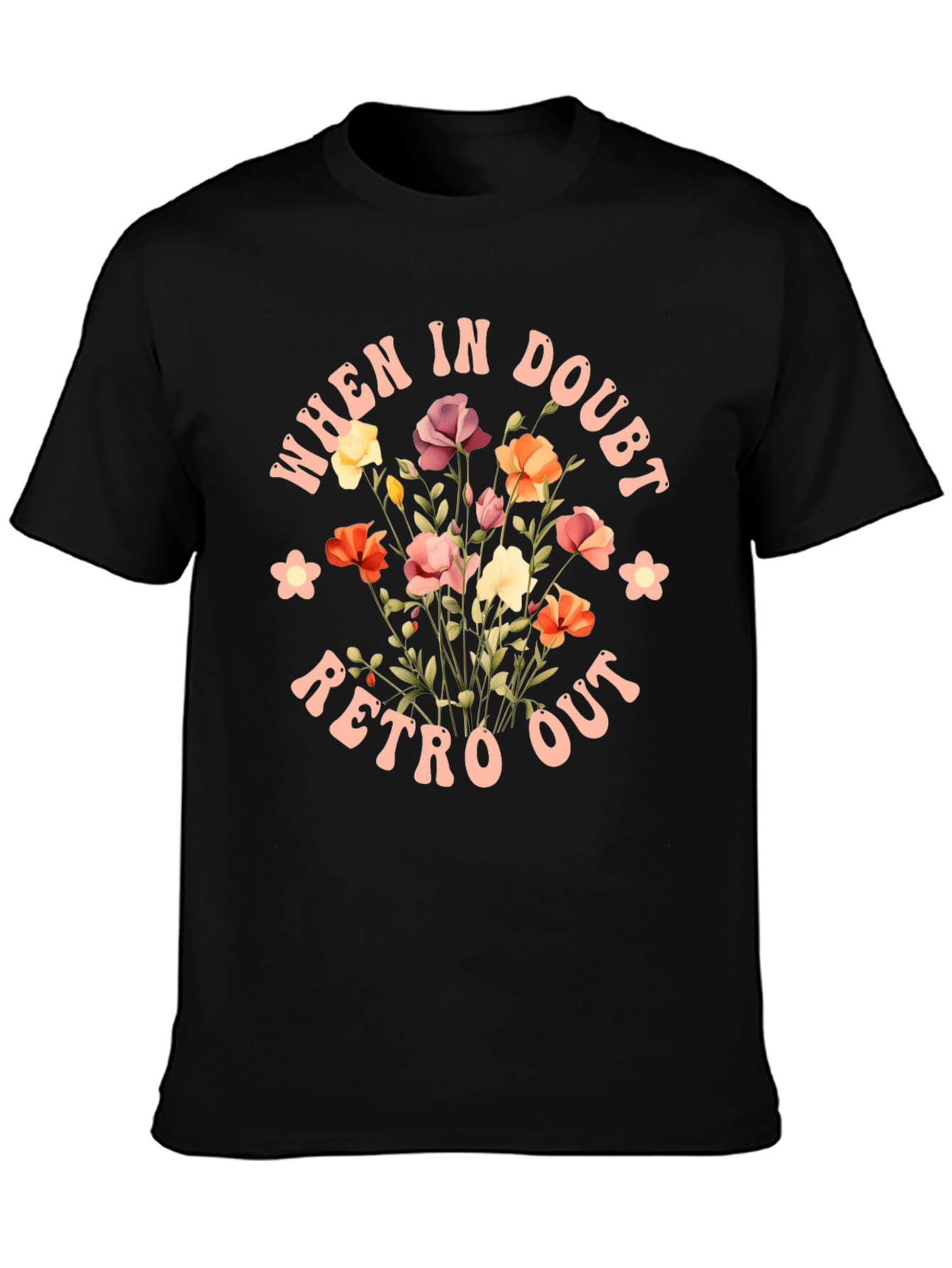 Retro Flower Graphic T-Shirt