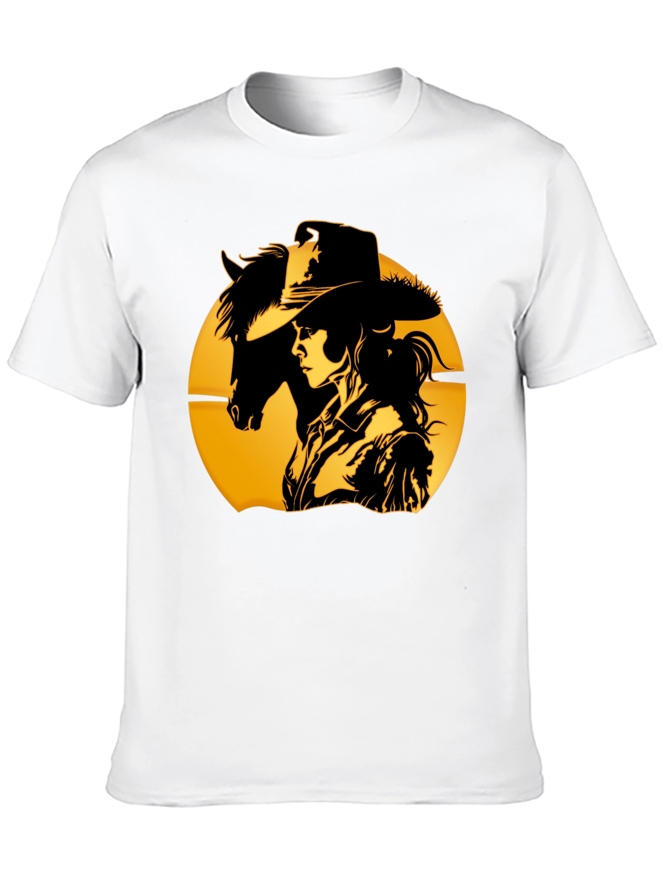 Cowgirl & Horse T-Shirt - Western Graphic Tee