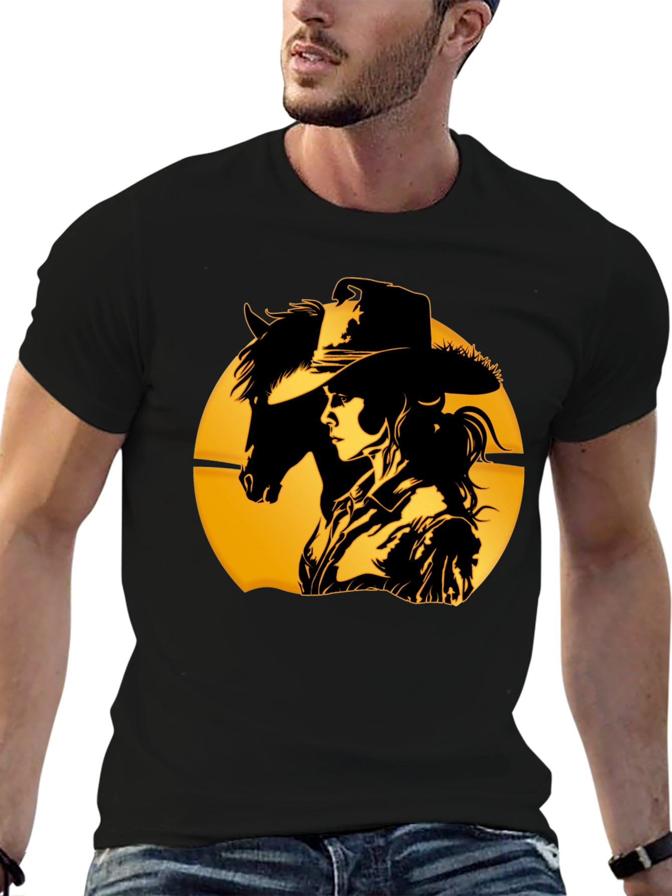 Cowgirl & Horse T-Shirt - Western Graphic Tee