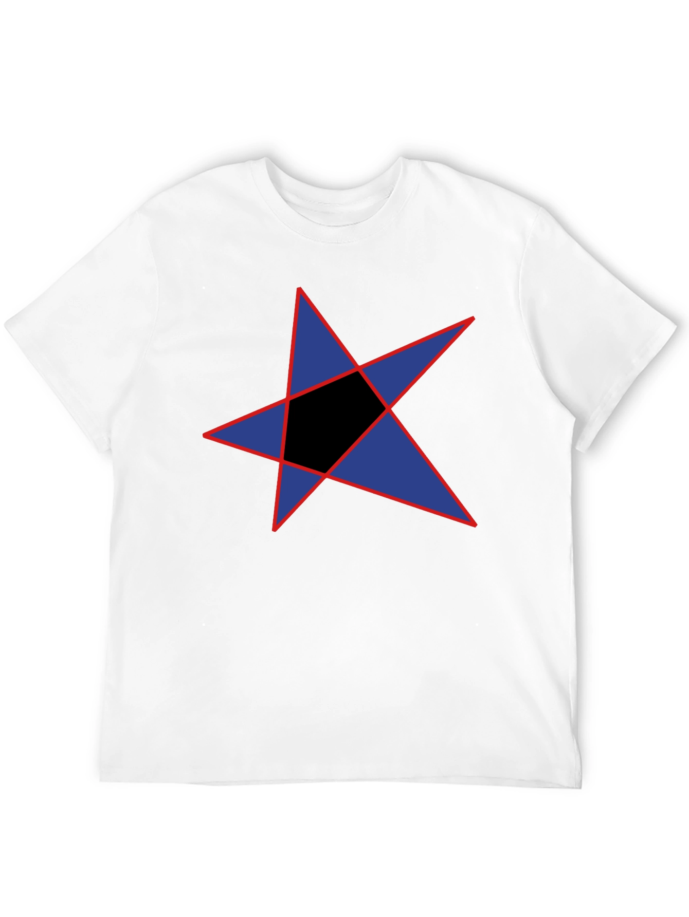 Abstract Star Graphic Black T-Shirt