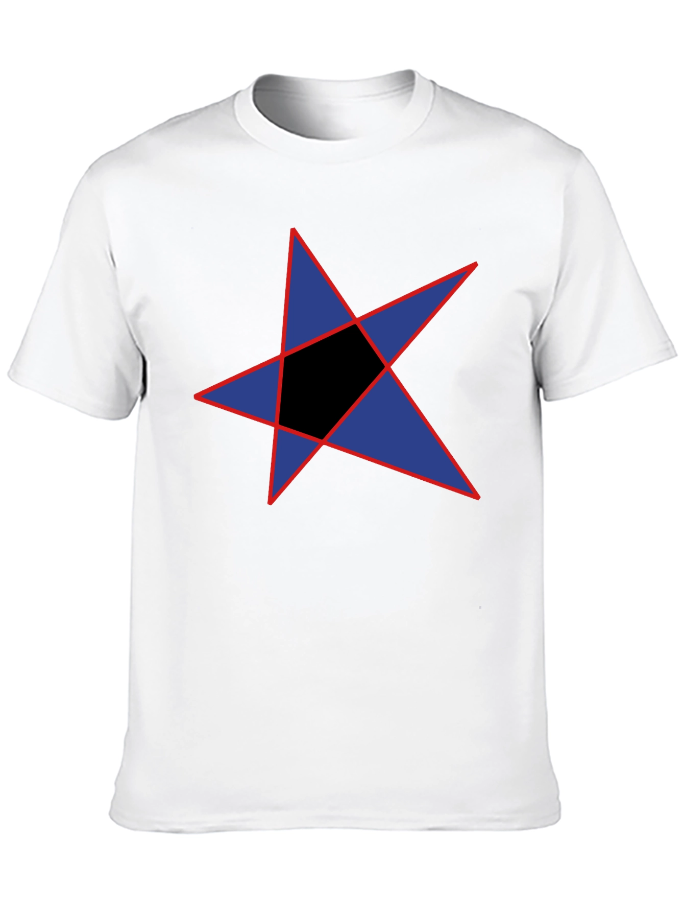 Abstract Star Graphic Black T-Shirt