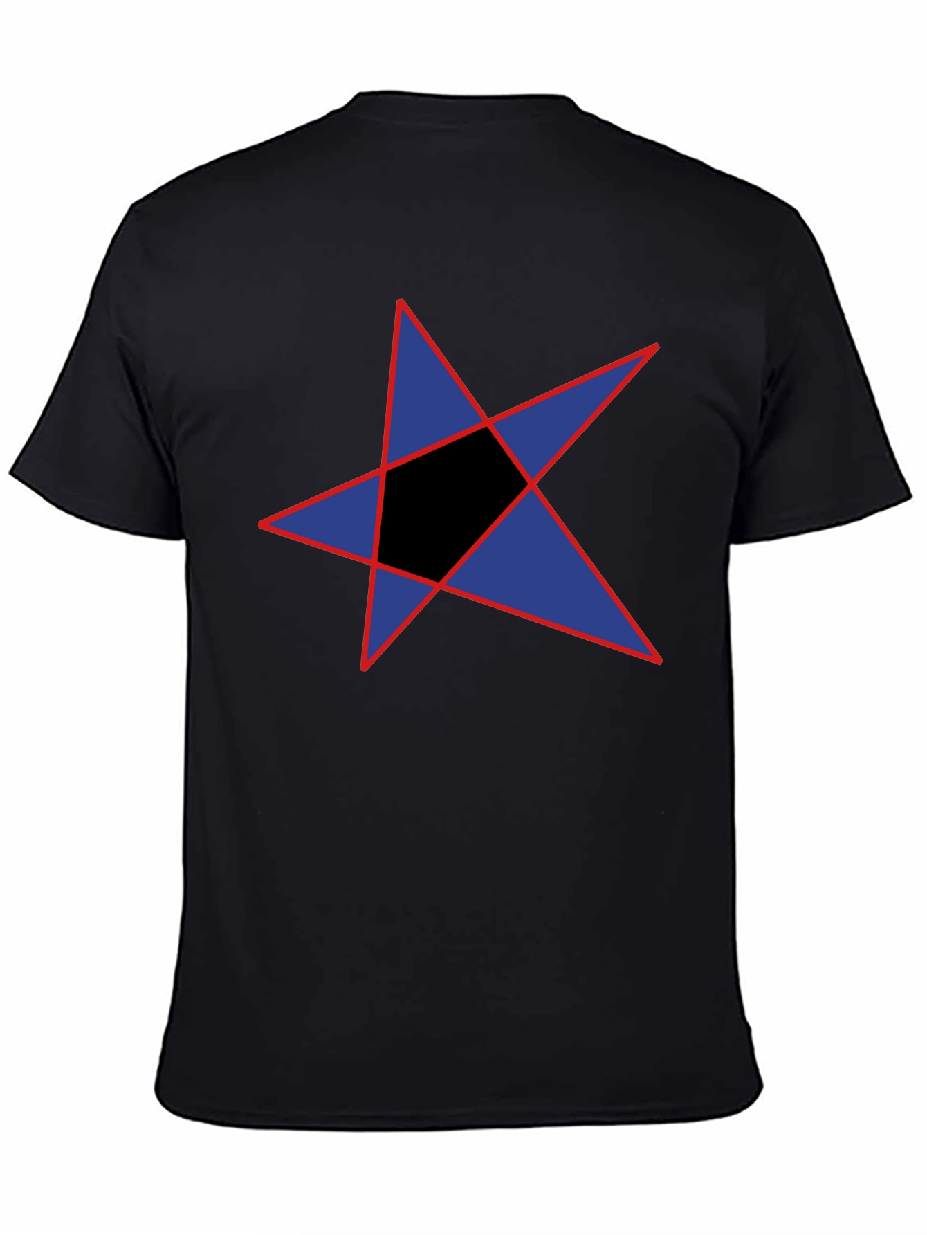 Abstract Star Graphic Black T-Shirt