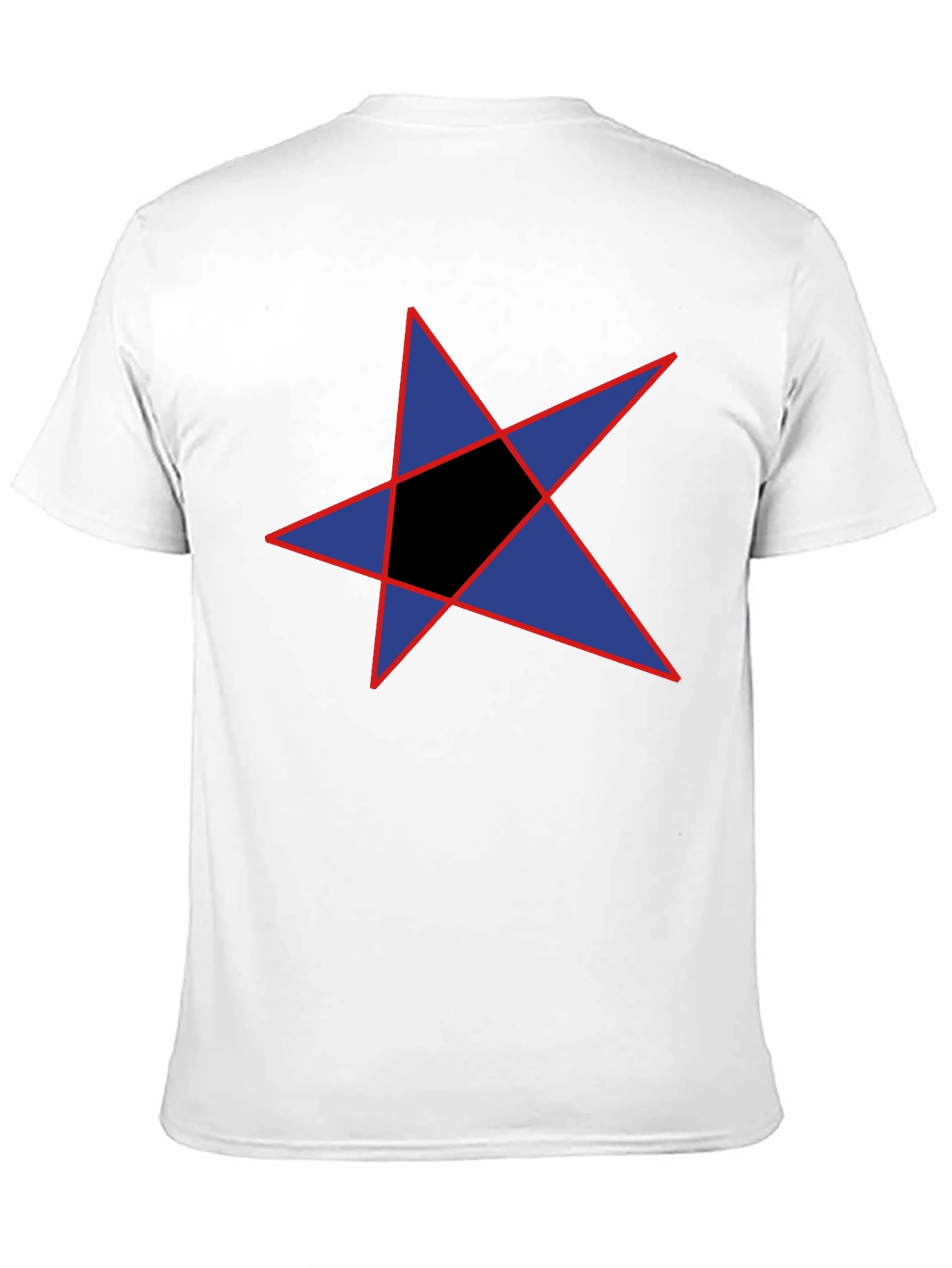 Abstract Star Graphic Black T-Shirt