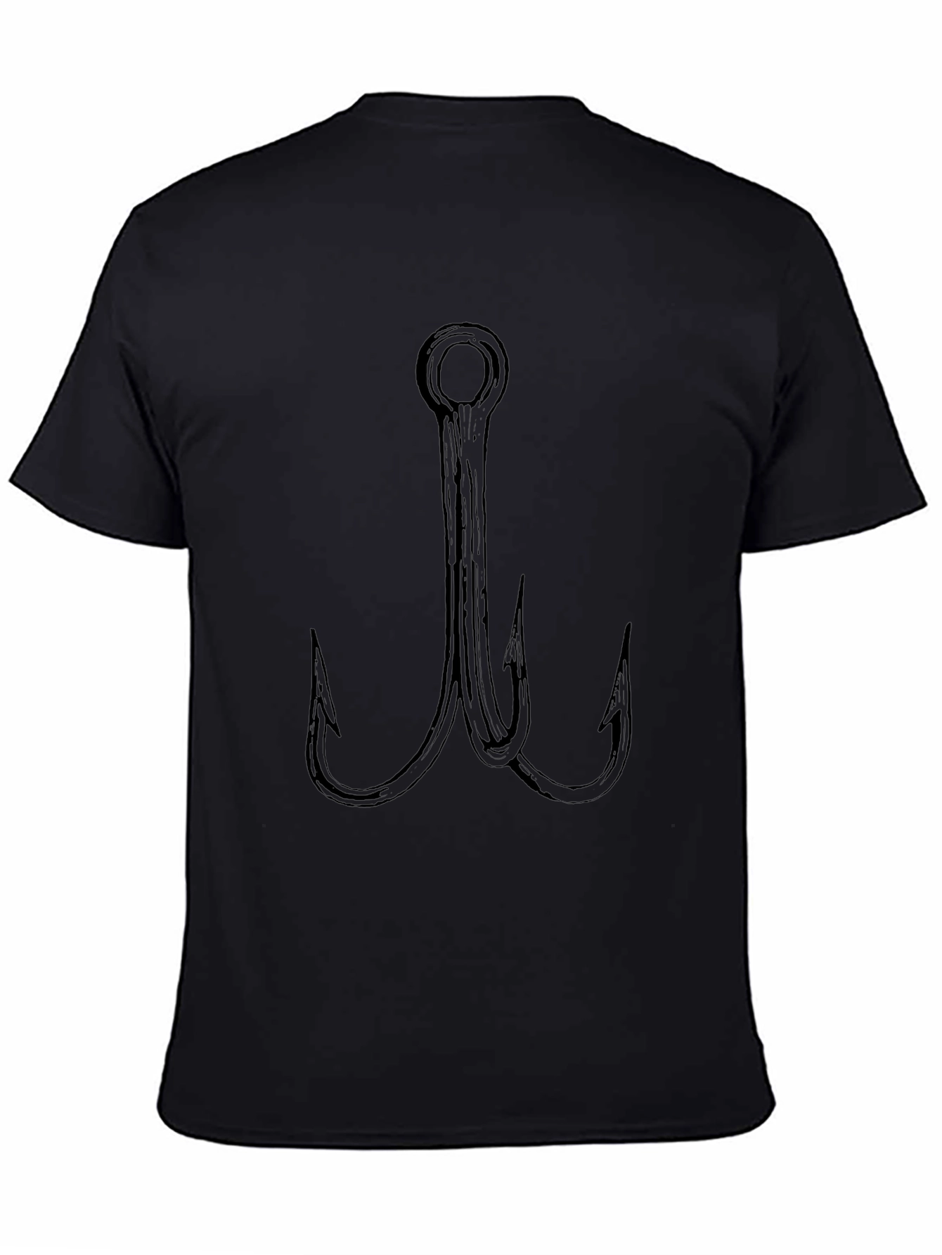 Triple Hook Graphic Tee - Black Casual Shirt