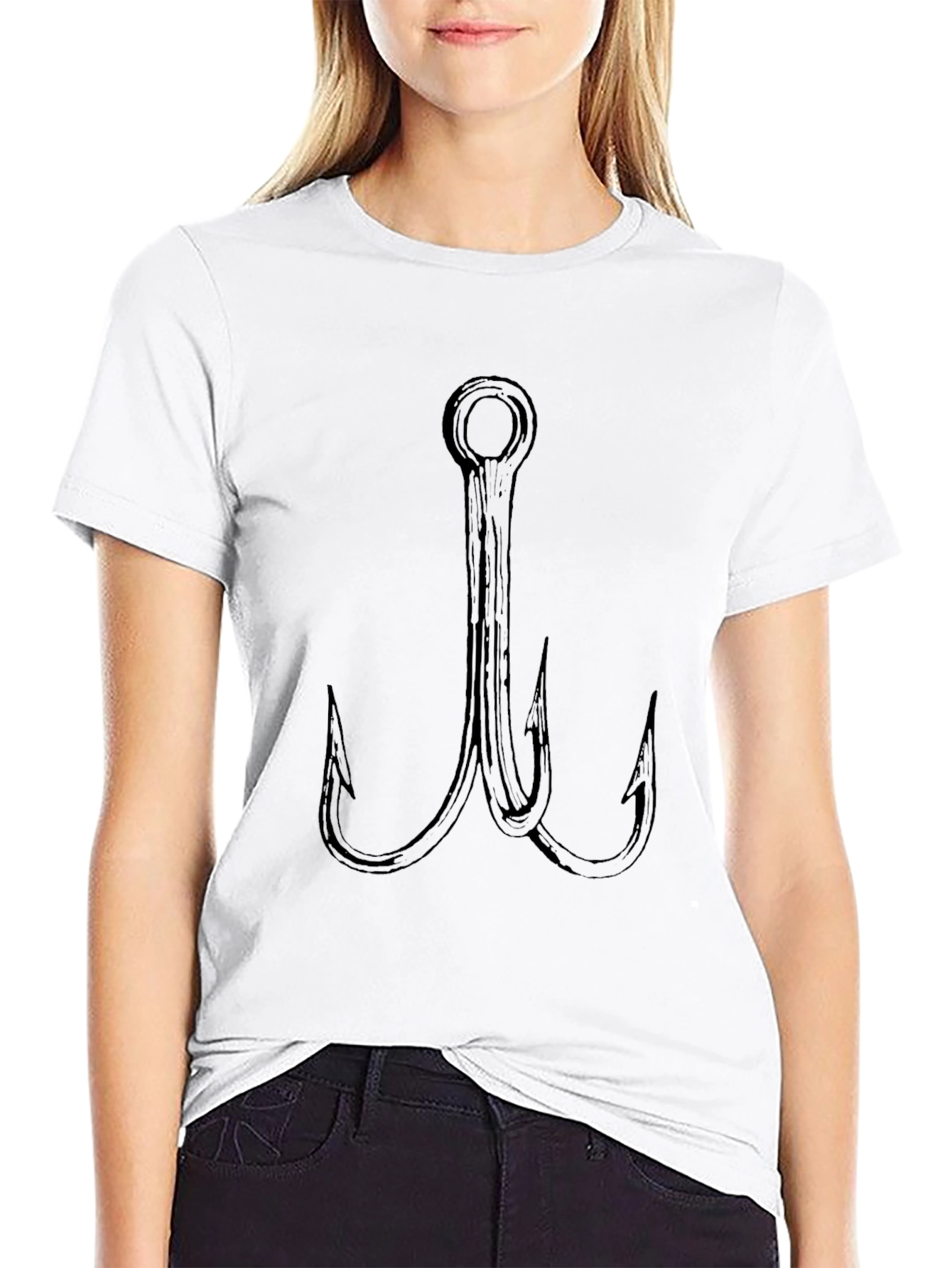 Triple Hook Graphic Tee - Black Casual Shirt