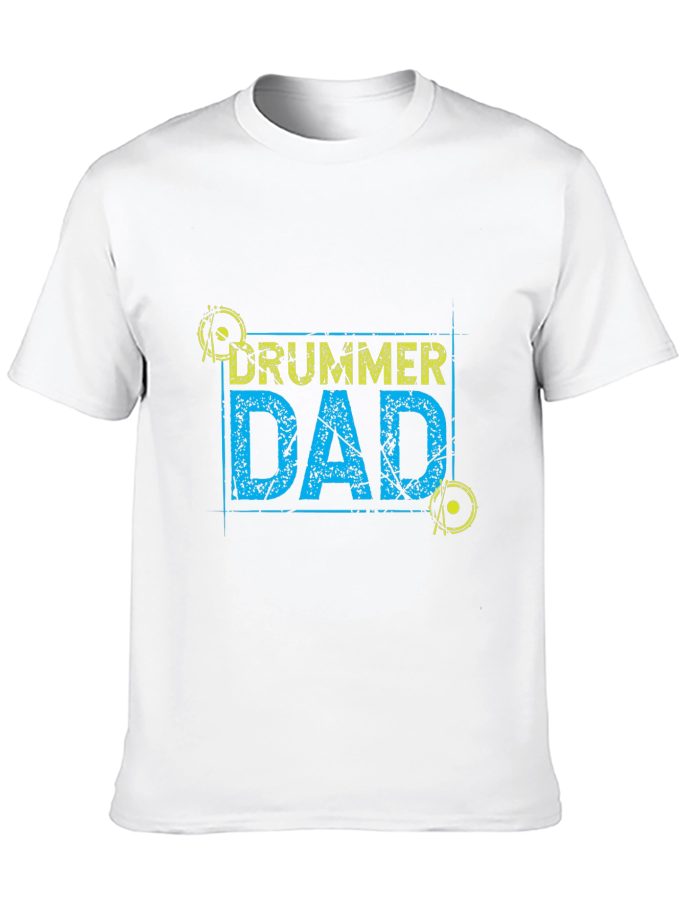 Drummer Dad Graphic T-Shirt - Black Casual Tee