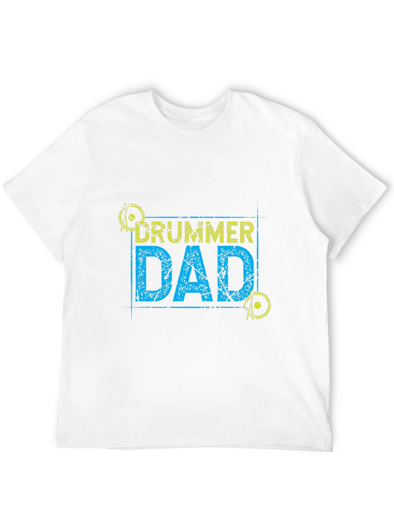 Drummer Dad Graphic T-Shirt - Black Casual Tee