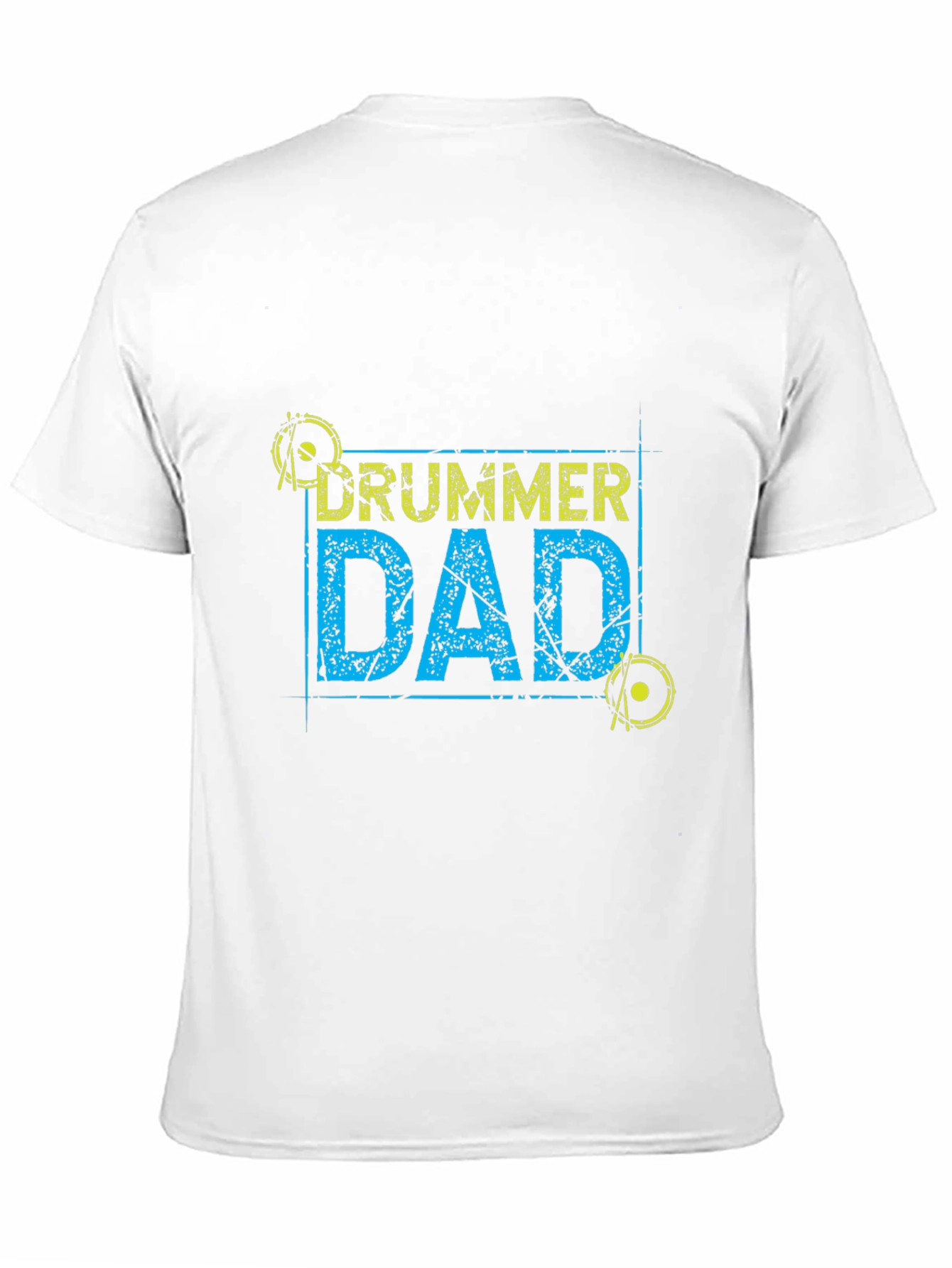 Drummer Dad Graphic T-Shirt - Black Casual Tee