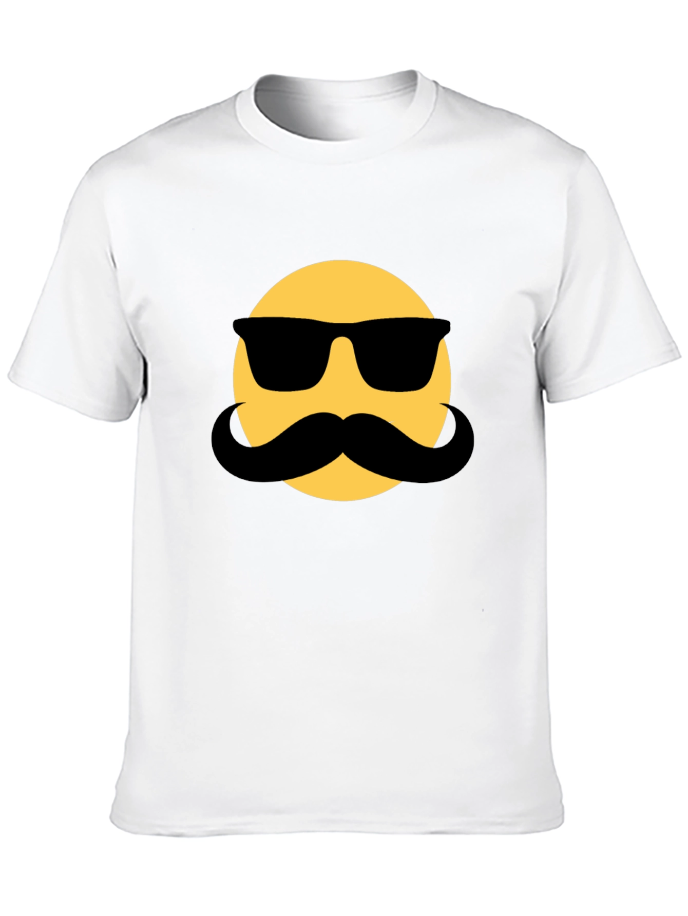 Cool Dude Emoji T-Shirt - Black Cotton Blend