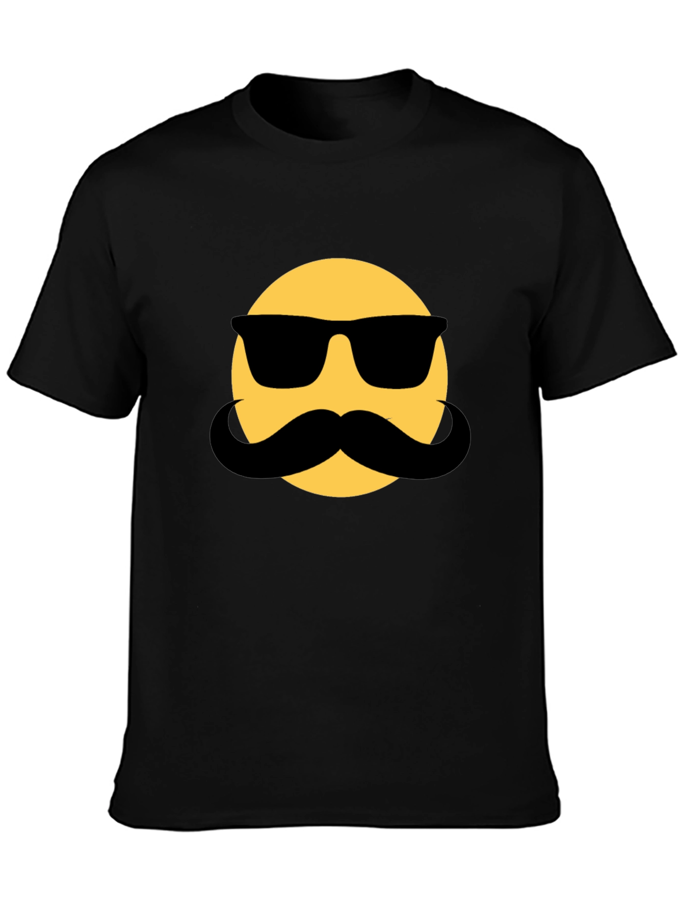 Cool Dude Emoji T-Shirt - Black Cotton Blend